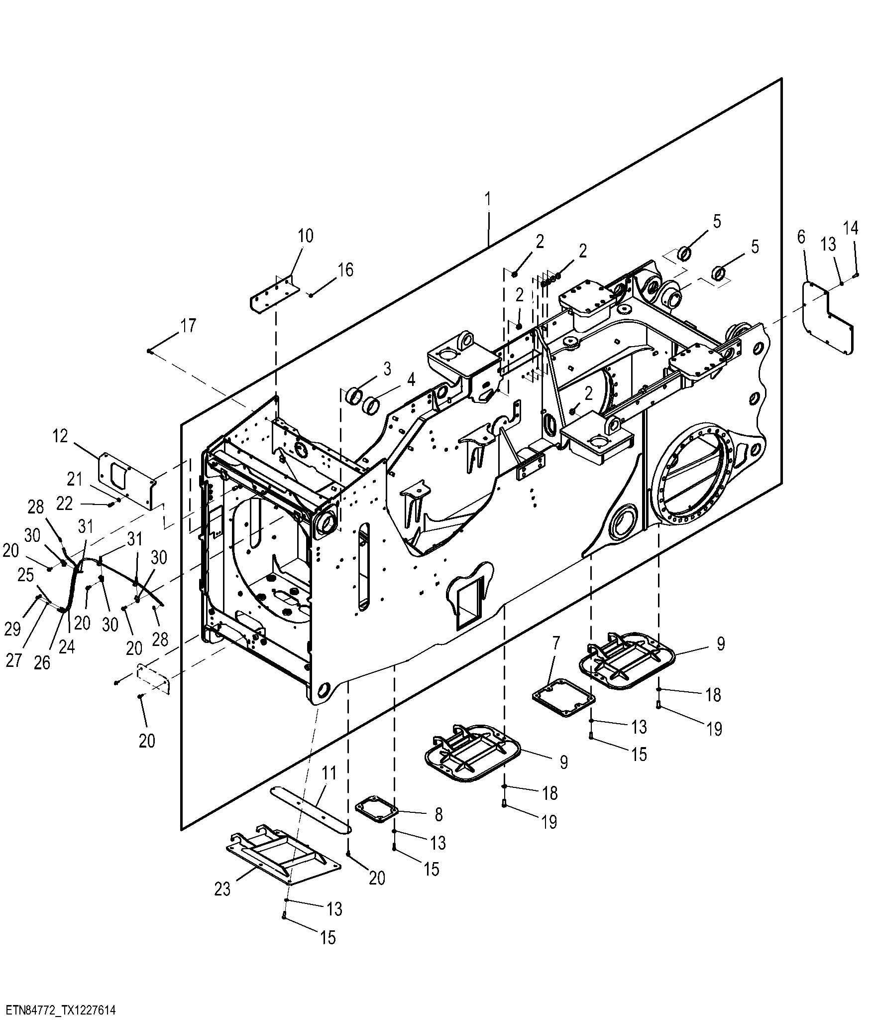 Main Frame and Bottom Guards, Outside Dozer (OSD)