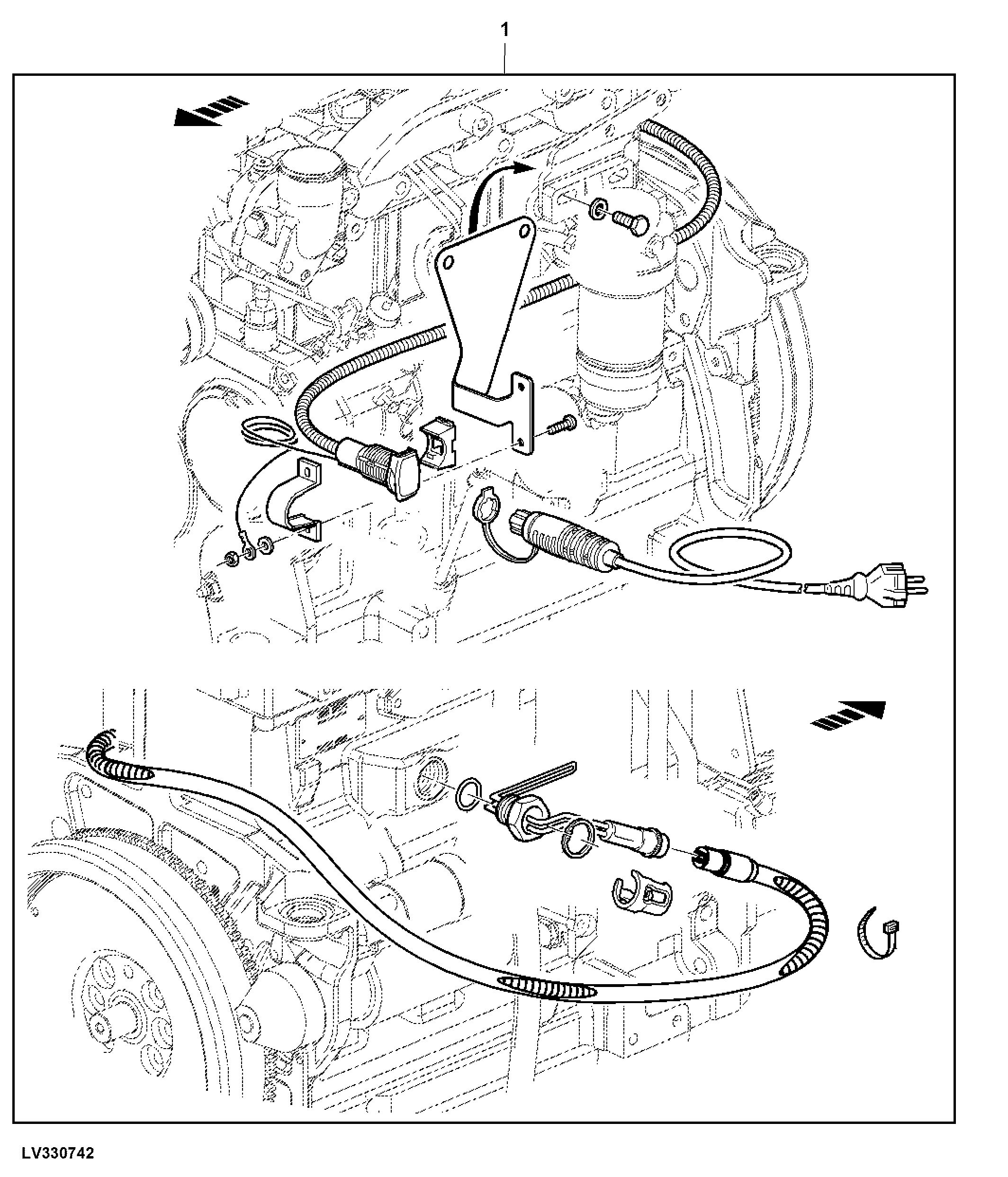 Engine Coolant Heater, 230 V, Attachment