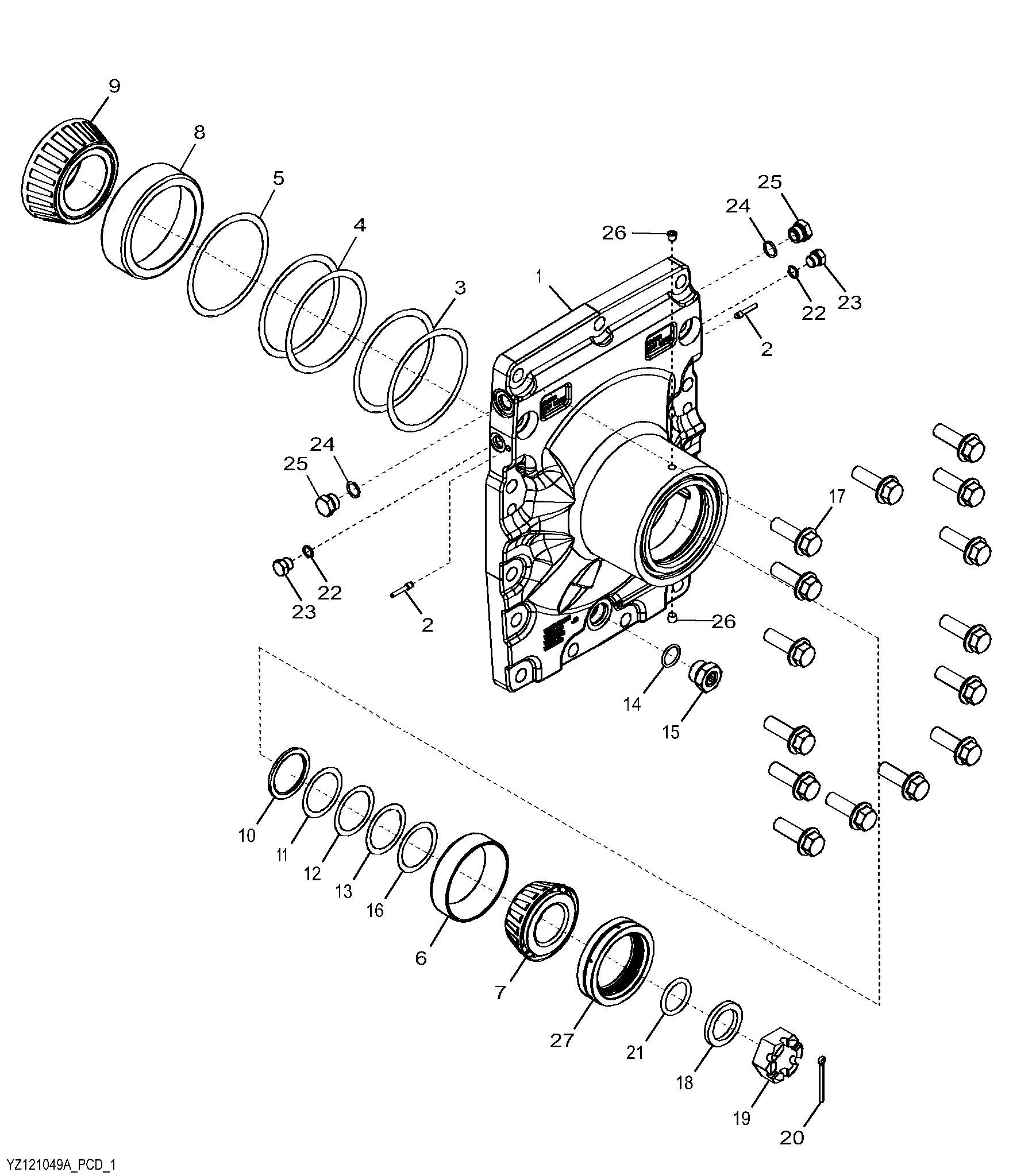YZ121049 Standard Input Housing, Non- Oscillating