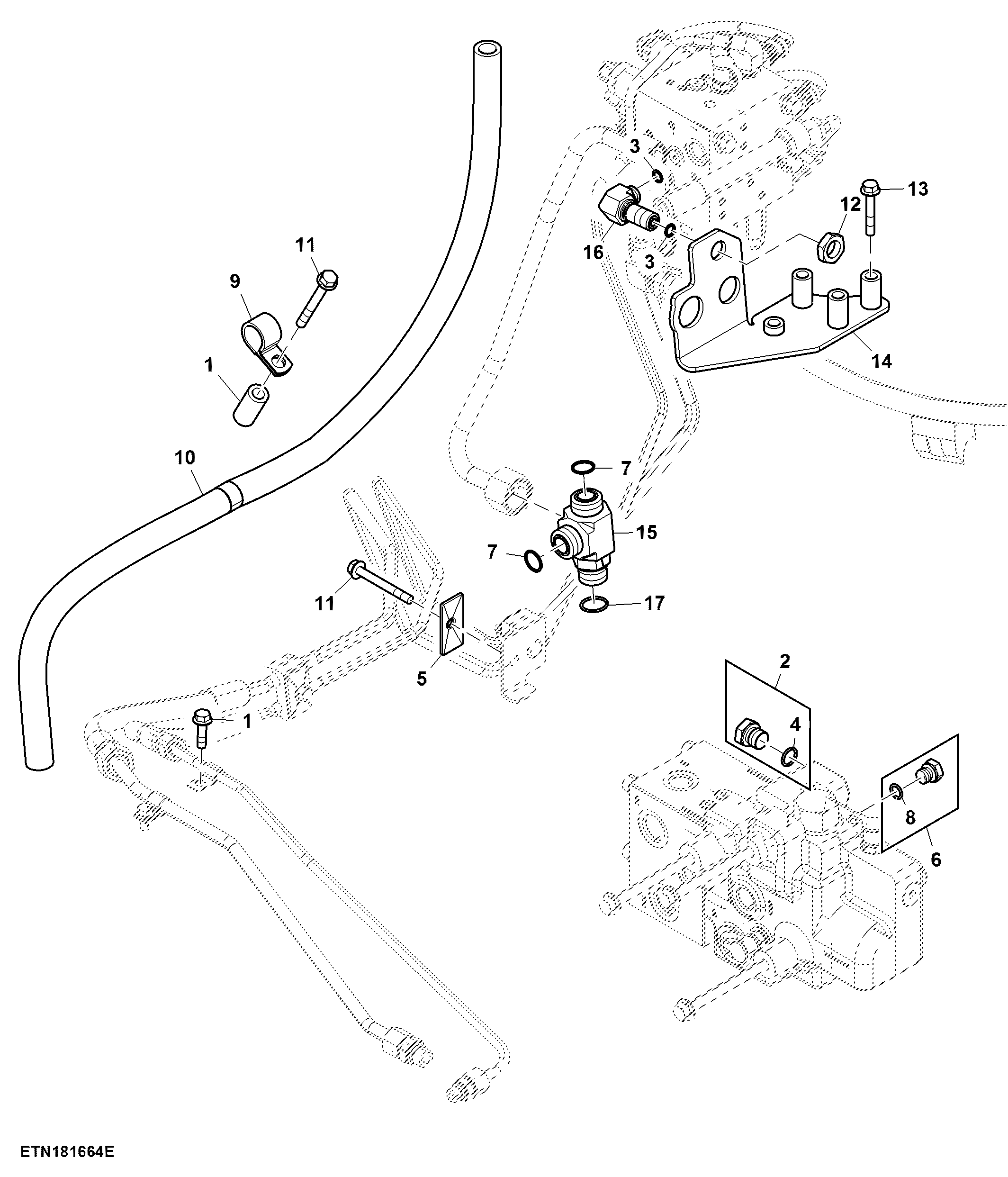 Plug, Steering System, ACS™, W/O Hydraulic Trailer Brake (804101 - )