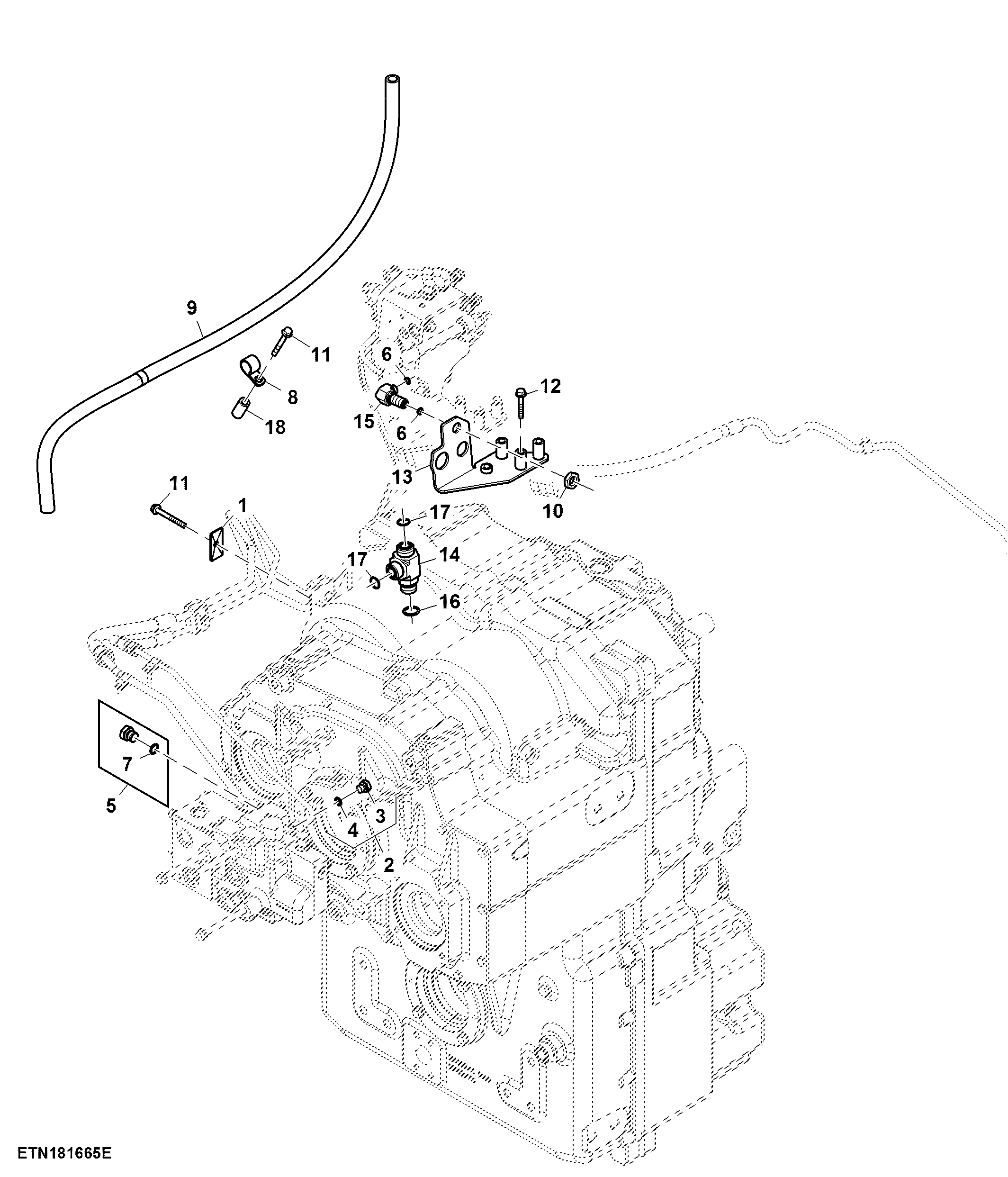 Plug, Steering System, AutoTrac™, W/O Hydraulic trailer Break (804101 - )