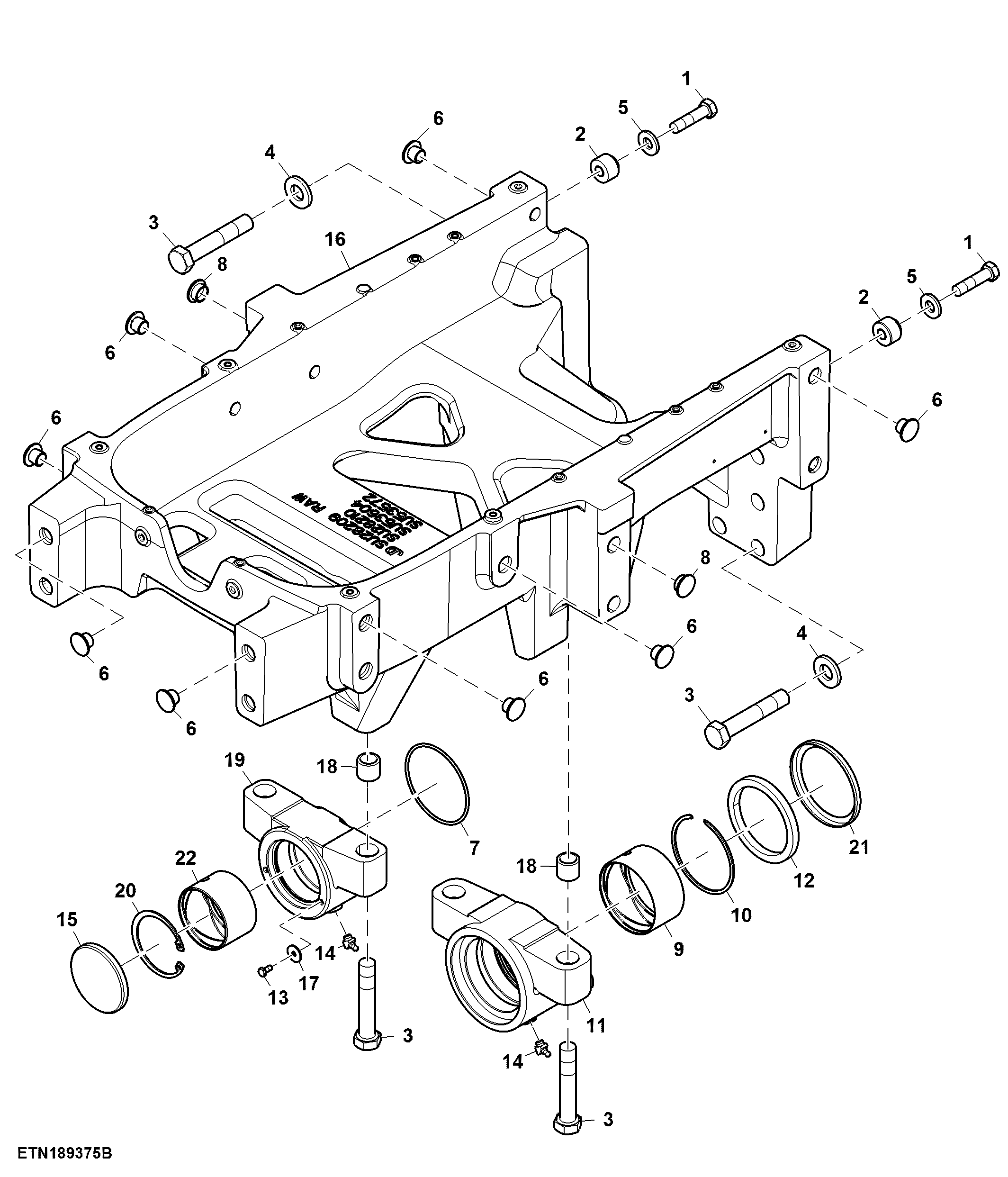 Support, Front Axle, 110 Hp, With Loader (For India)