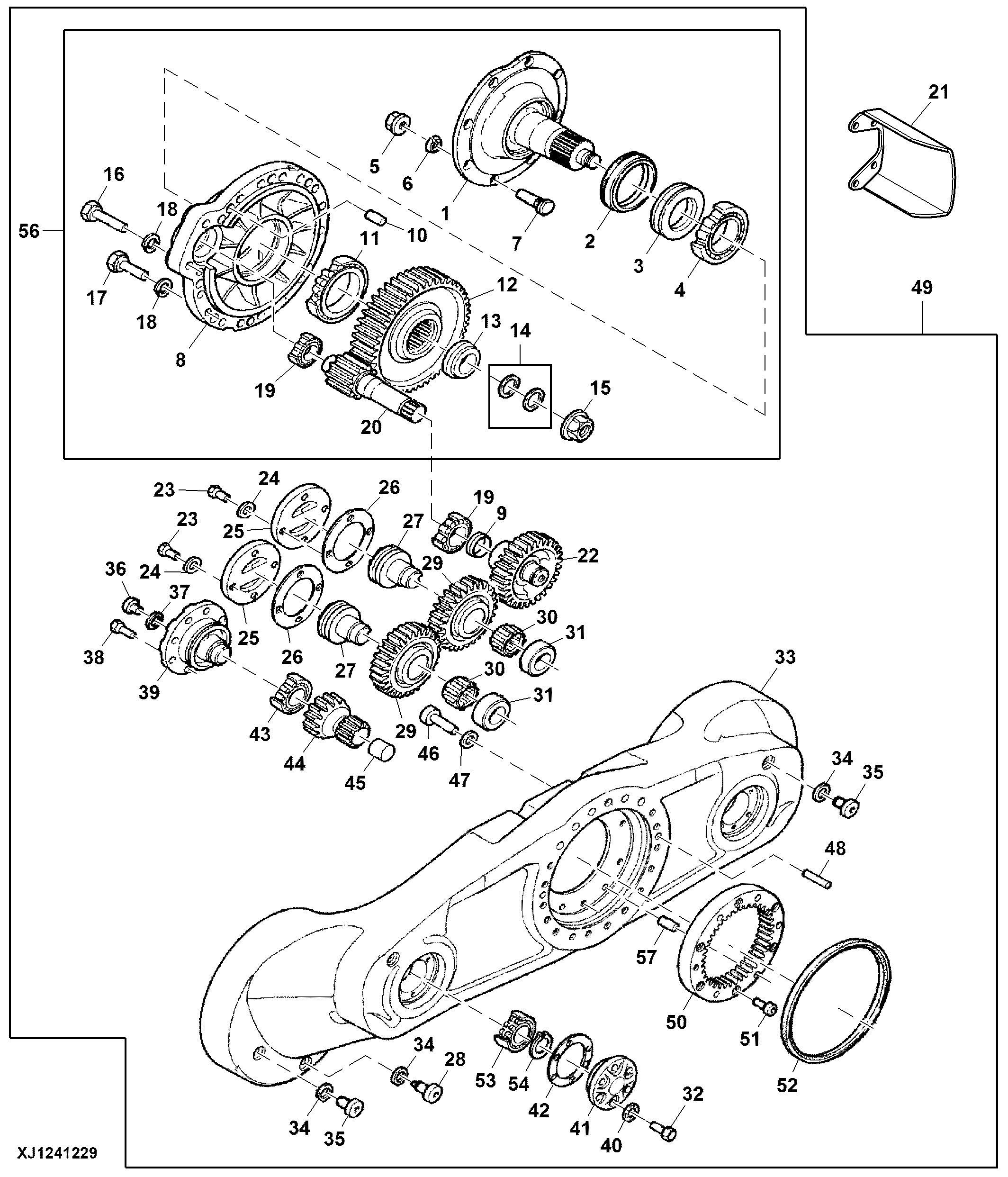 Bogie Assembly, Front and Rear Axle, LOK 129 / LOK 130