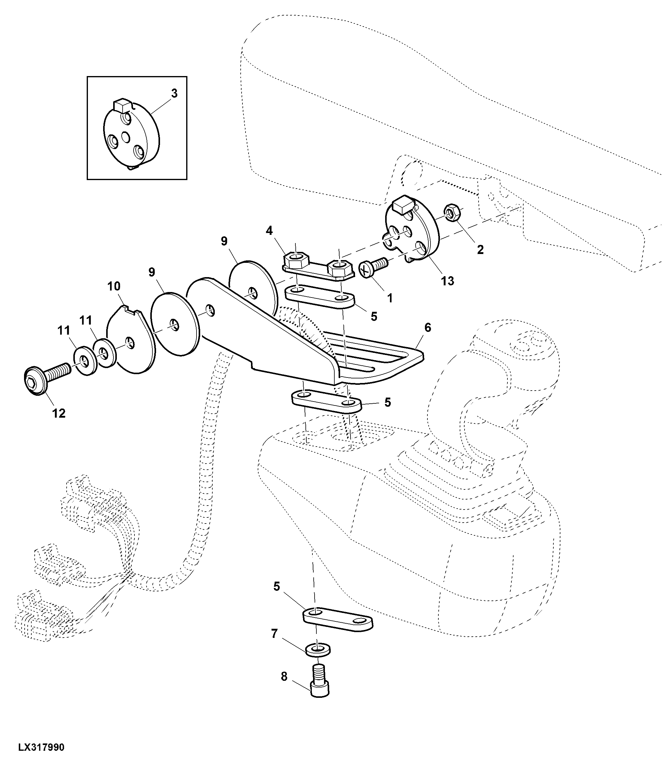 ATTACHING PARTS, MULTI-FUNCTION LEVER FOR E-ICV (ARMREST INTEGRATED)