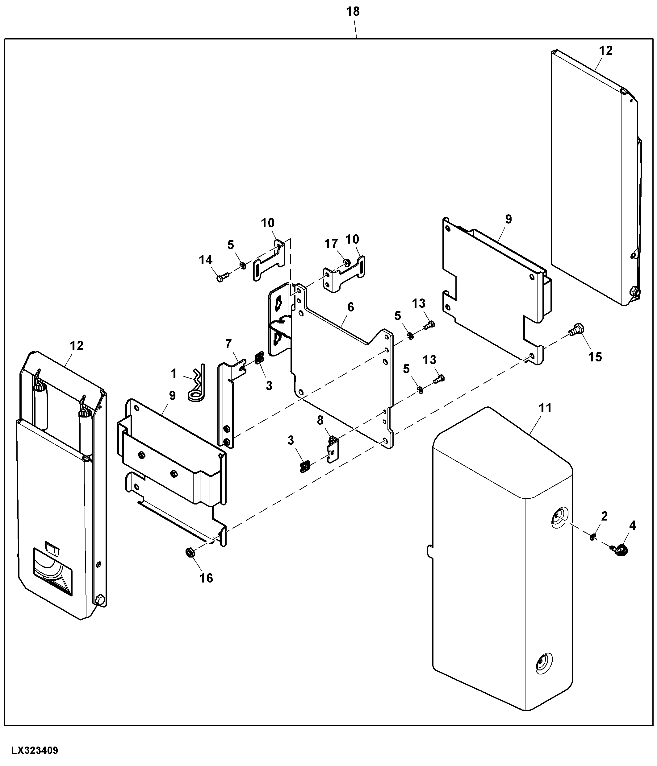 Attachment, Two Chock Blocks, W/ Front Fender, LH