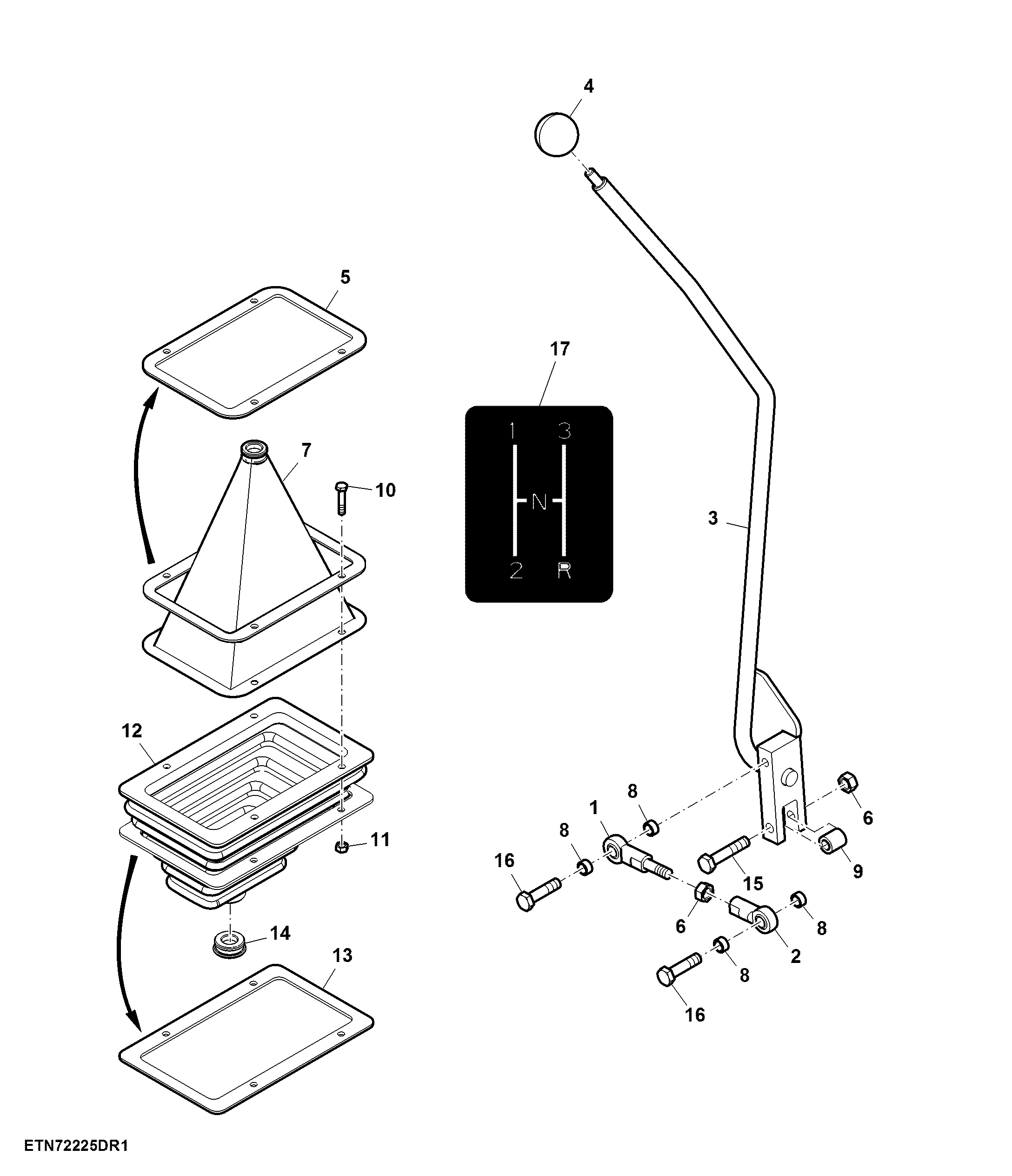 Gearshift Lever, Collar Shift Transmission (510137 - )
