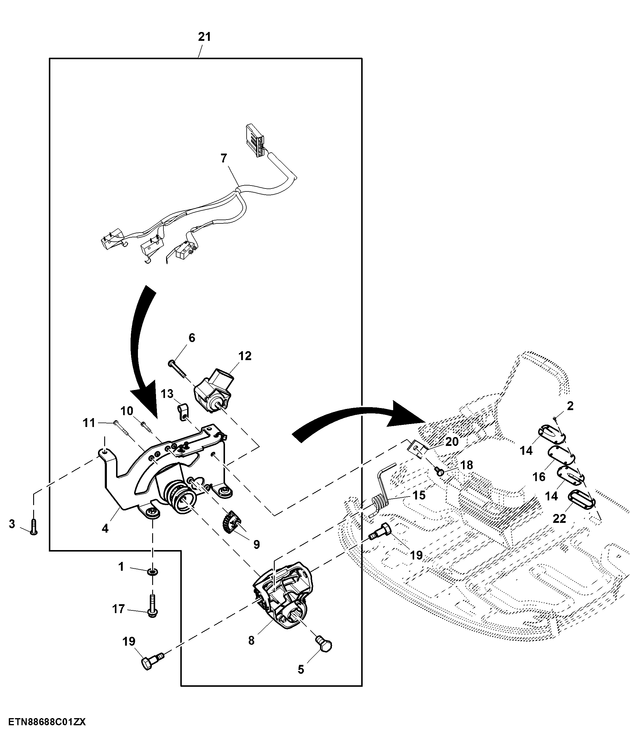 Multifunction Lever Mechanism Control W/ Sensor