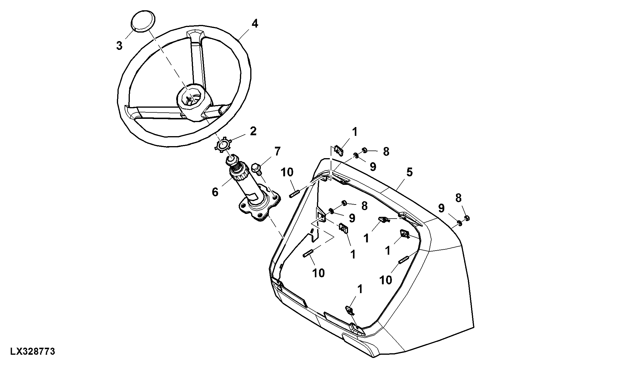 Steering Wheel / Column, Fixed, OOS ( - x09159)