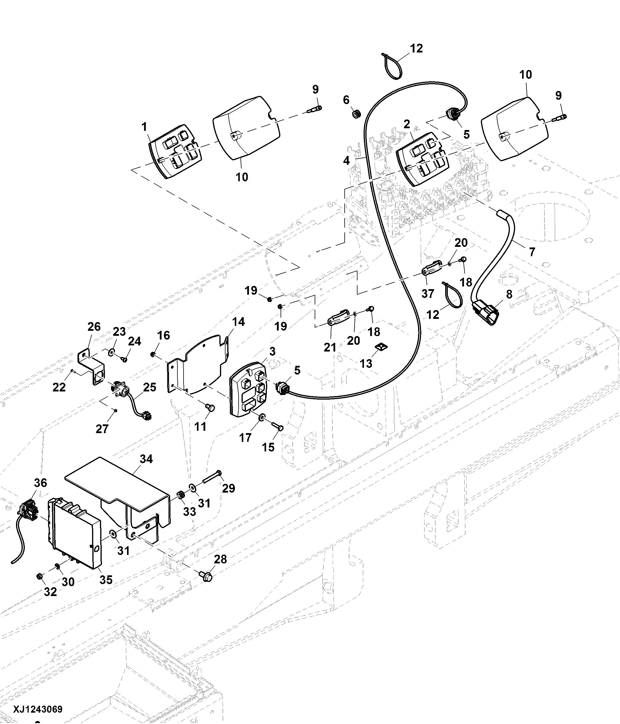 ECU Mounting / Module, Timberjack Machine Control