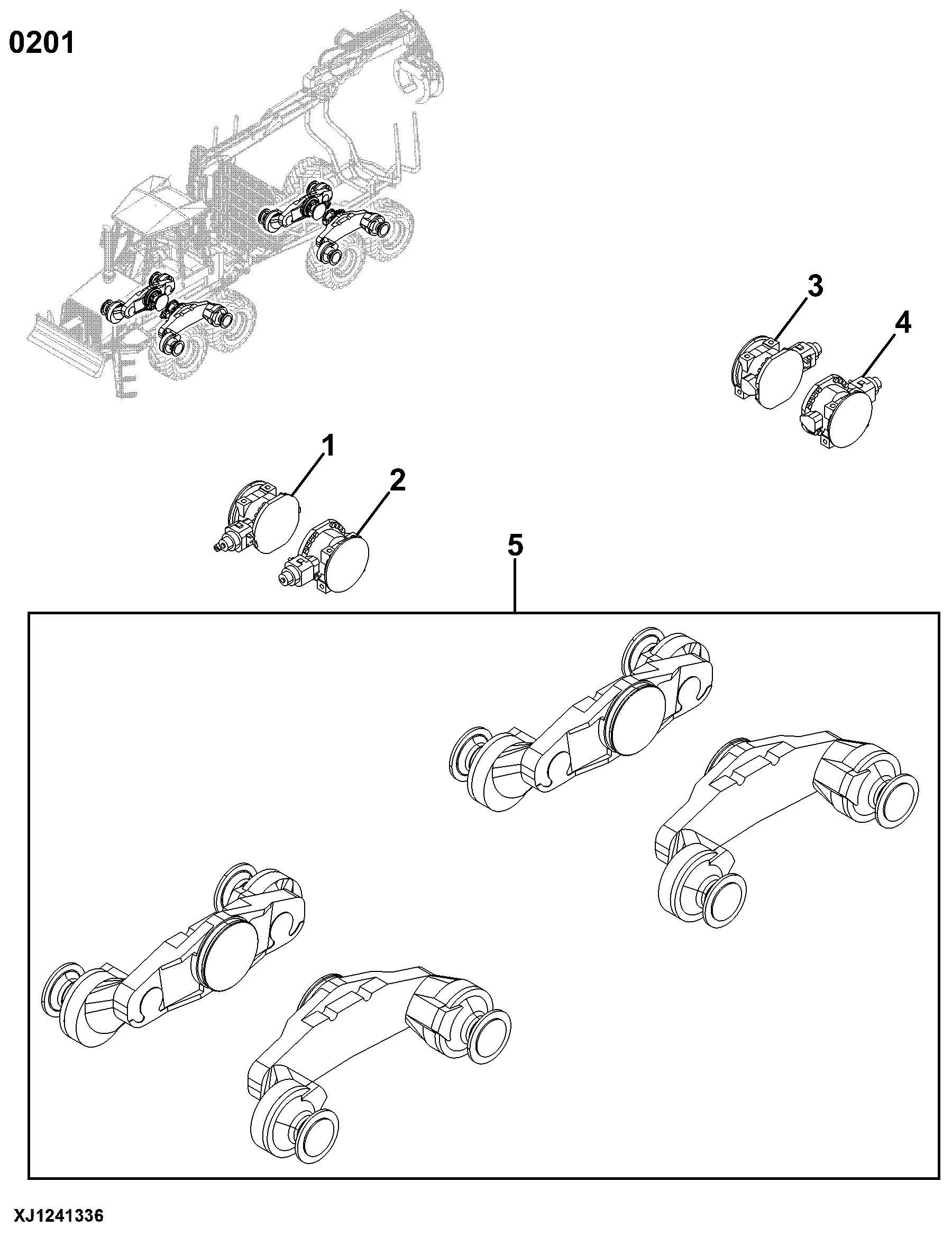 0201 Drive Axle HSG and Support (Including Final Drives) 810D T3