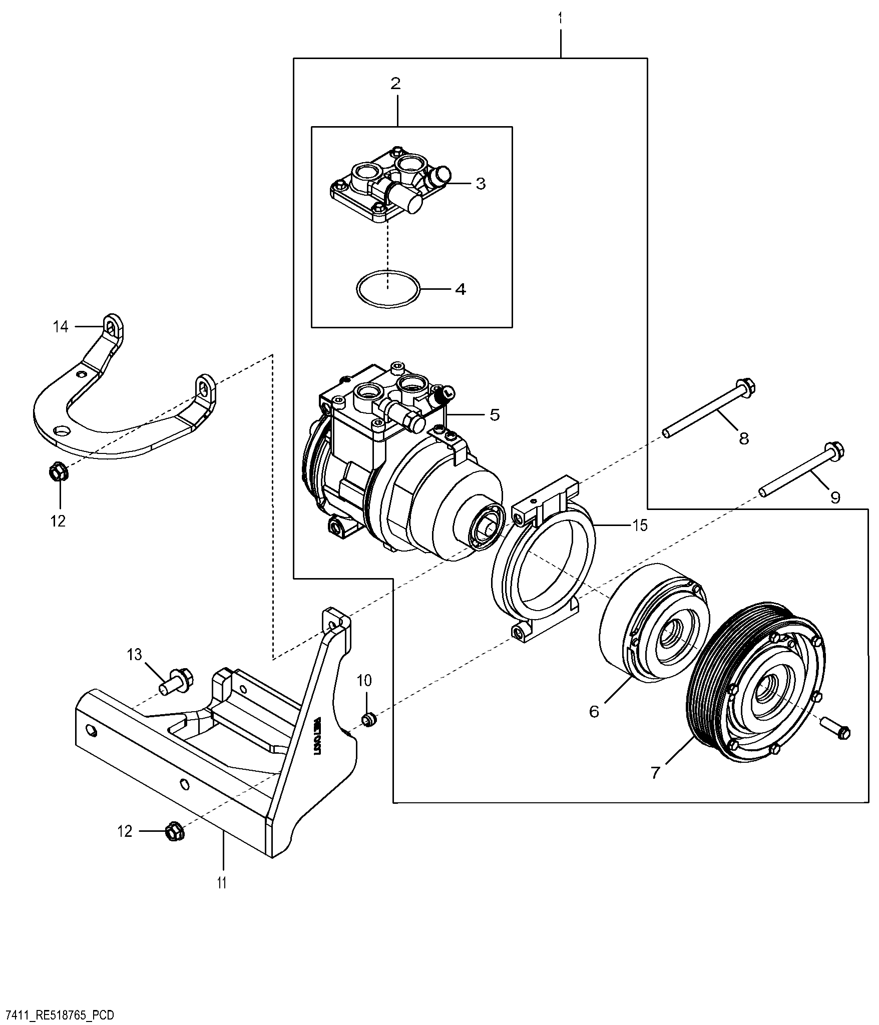 7411 Air Conditioning Compressor Mounting ( - 119578)
