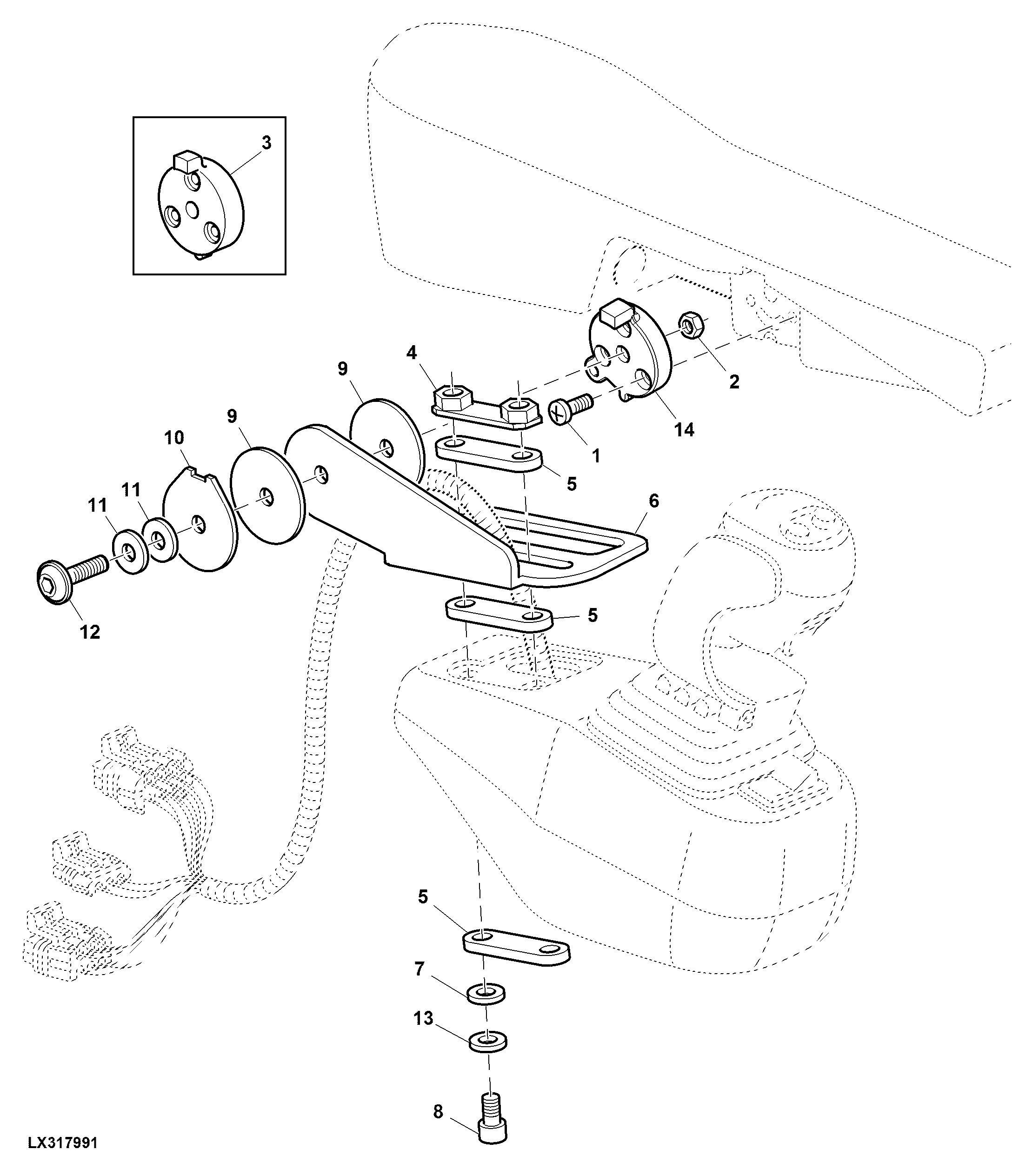 ATTACHING PARTS, MULTI-FUNCTION LEVER FOR E-ICV (ARMREST INTEGRATED)