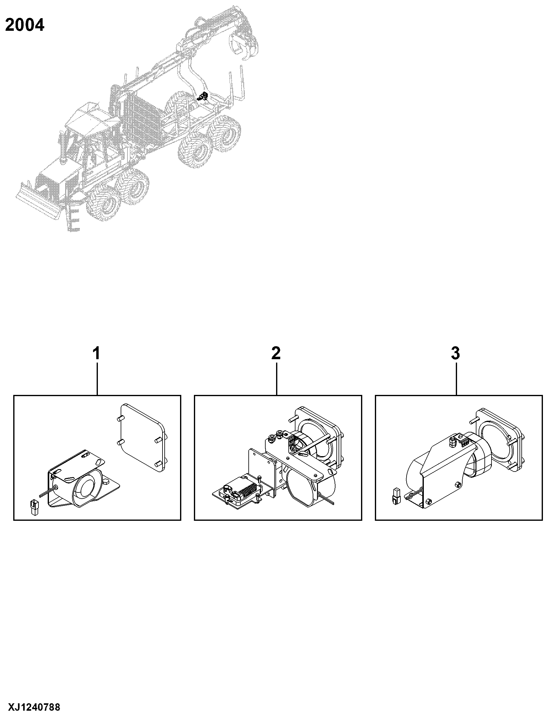2004 Warning Devices Including Horn and Reverse Alarm 810DT3