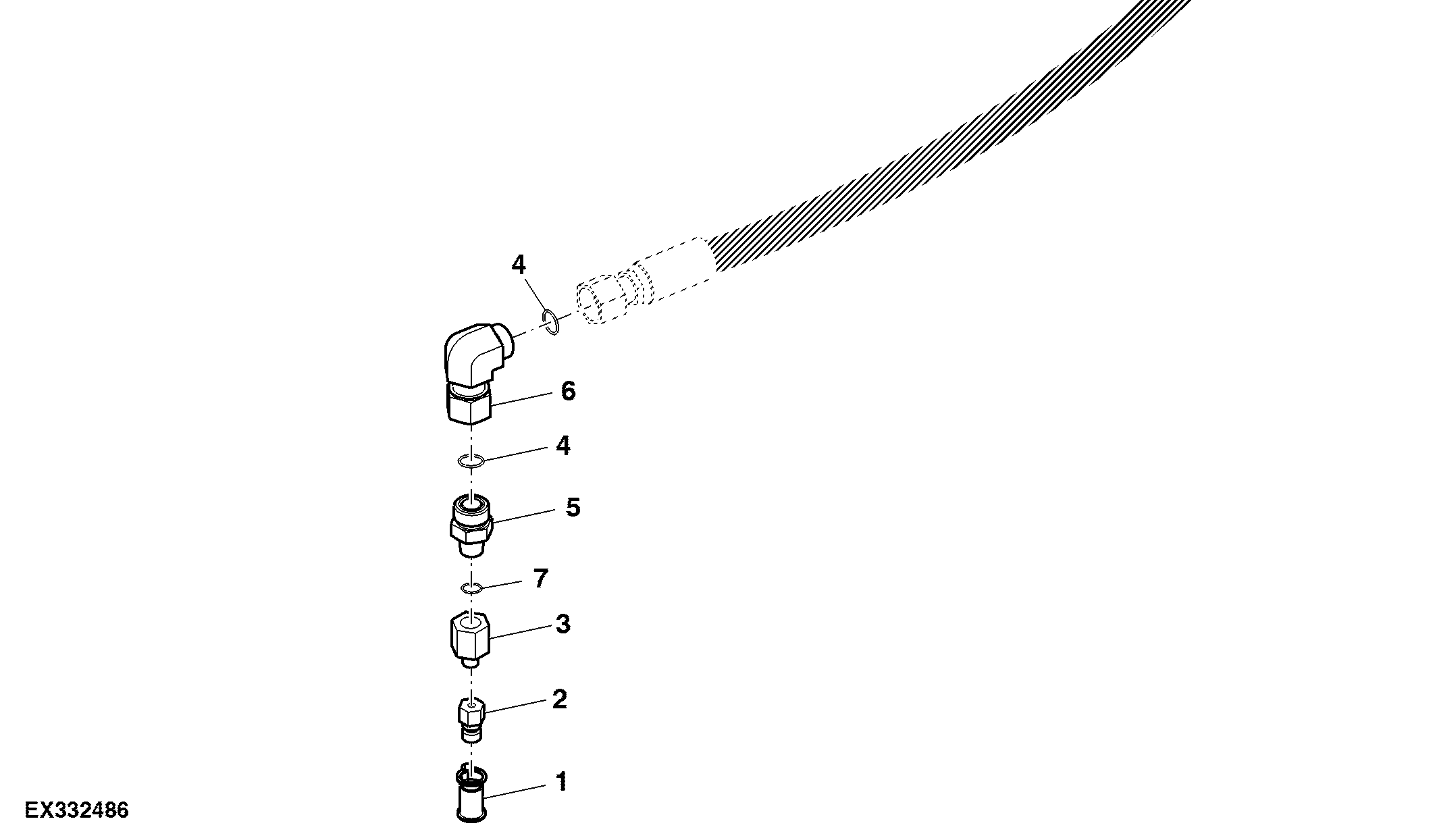 Honeybee Draper Conversion, Platform Drive Motor Hose
