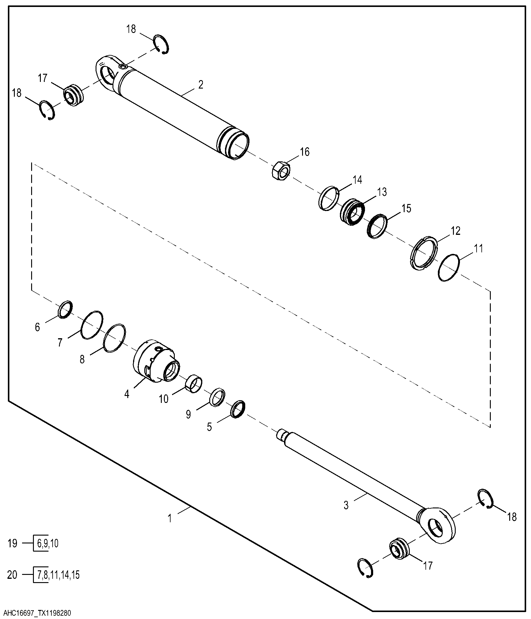 Angle Cylinder Components, Power Angle Tilt (PAT) (285538 - )