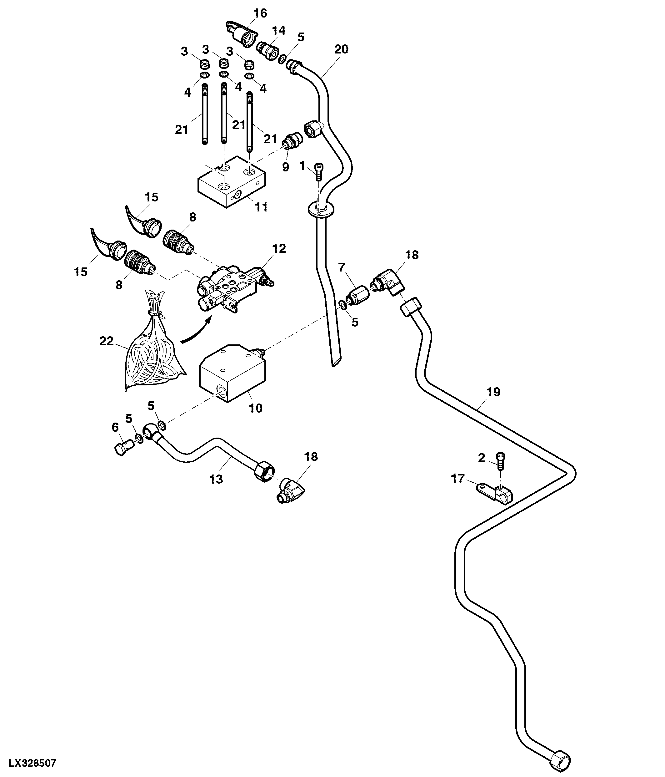 DOUBLE ACTING SCV WITH DETENT AND FLOAT (POSITION I)
