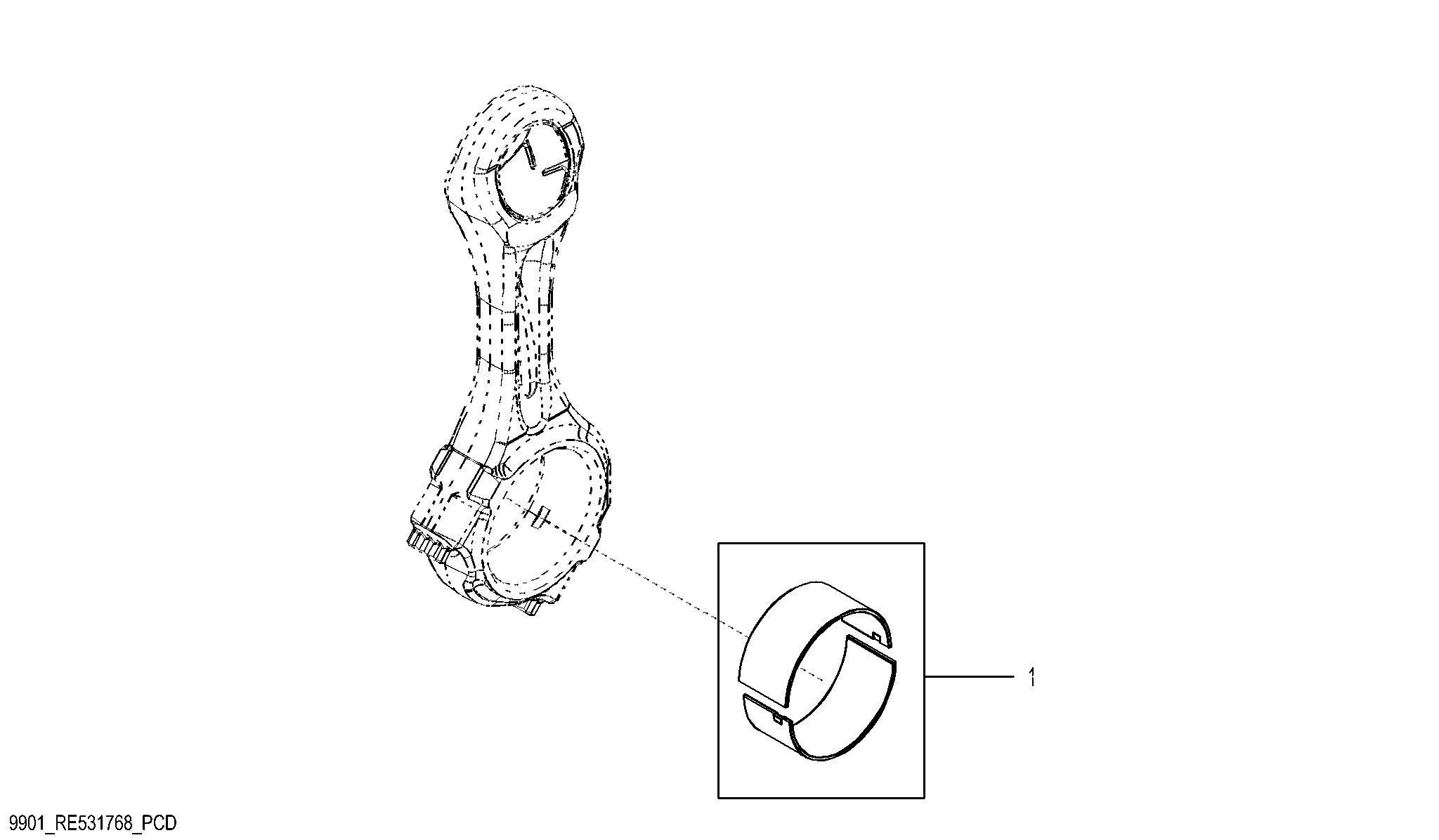 9901 Connecting Rod Bearings, Undersized