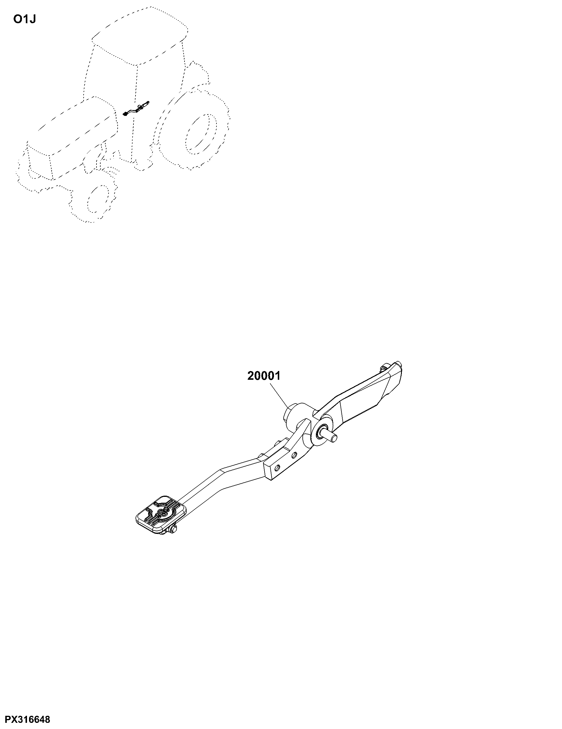 O1J Rear Differential Lock Controls