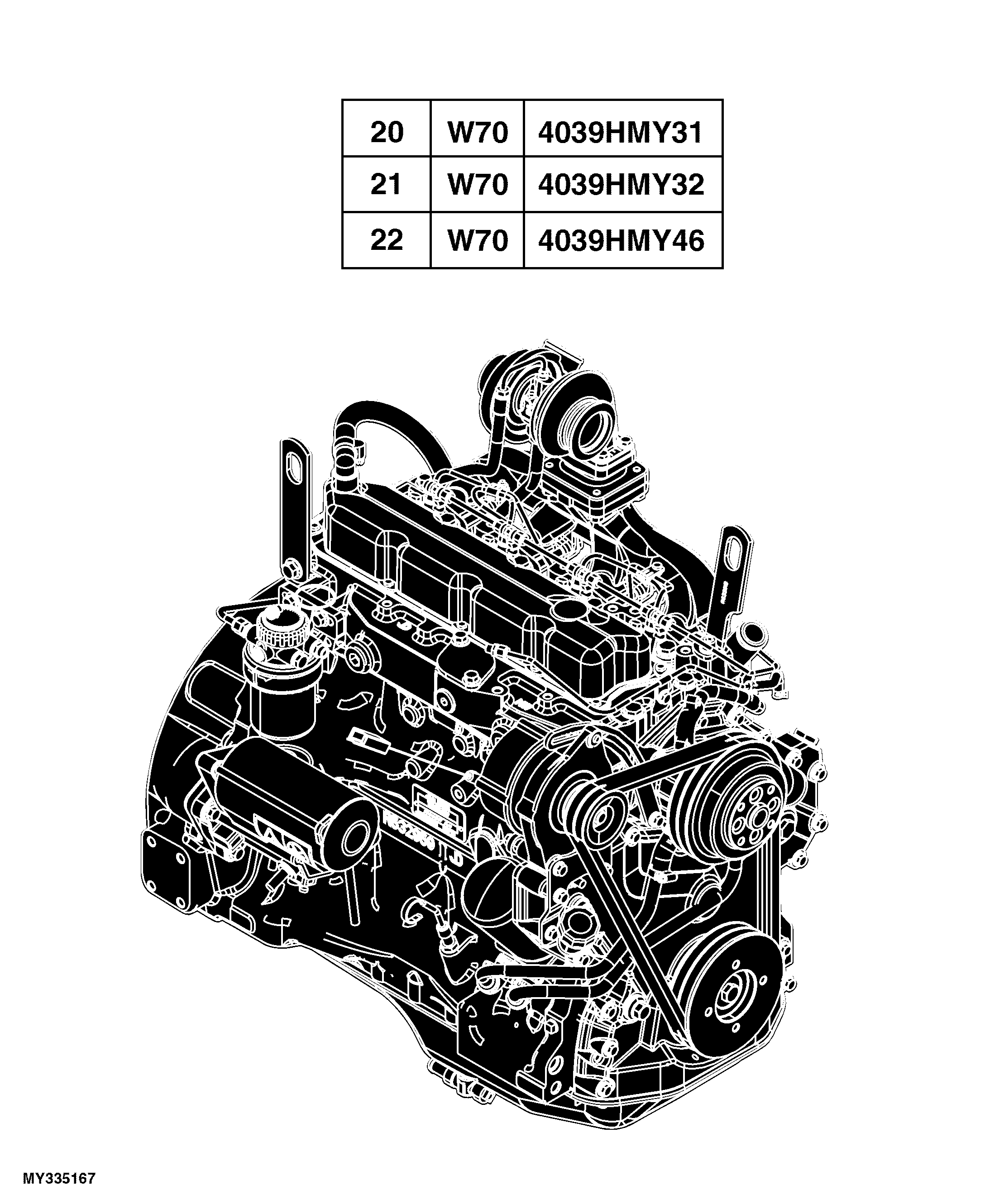 W70 Combine (Engine: 4039HMY31 for S.N. -000120)(Engine: 4039HMY32 for S.N. 000121- ) India Edition