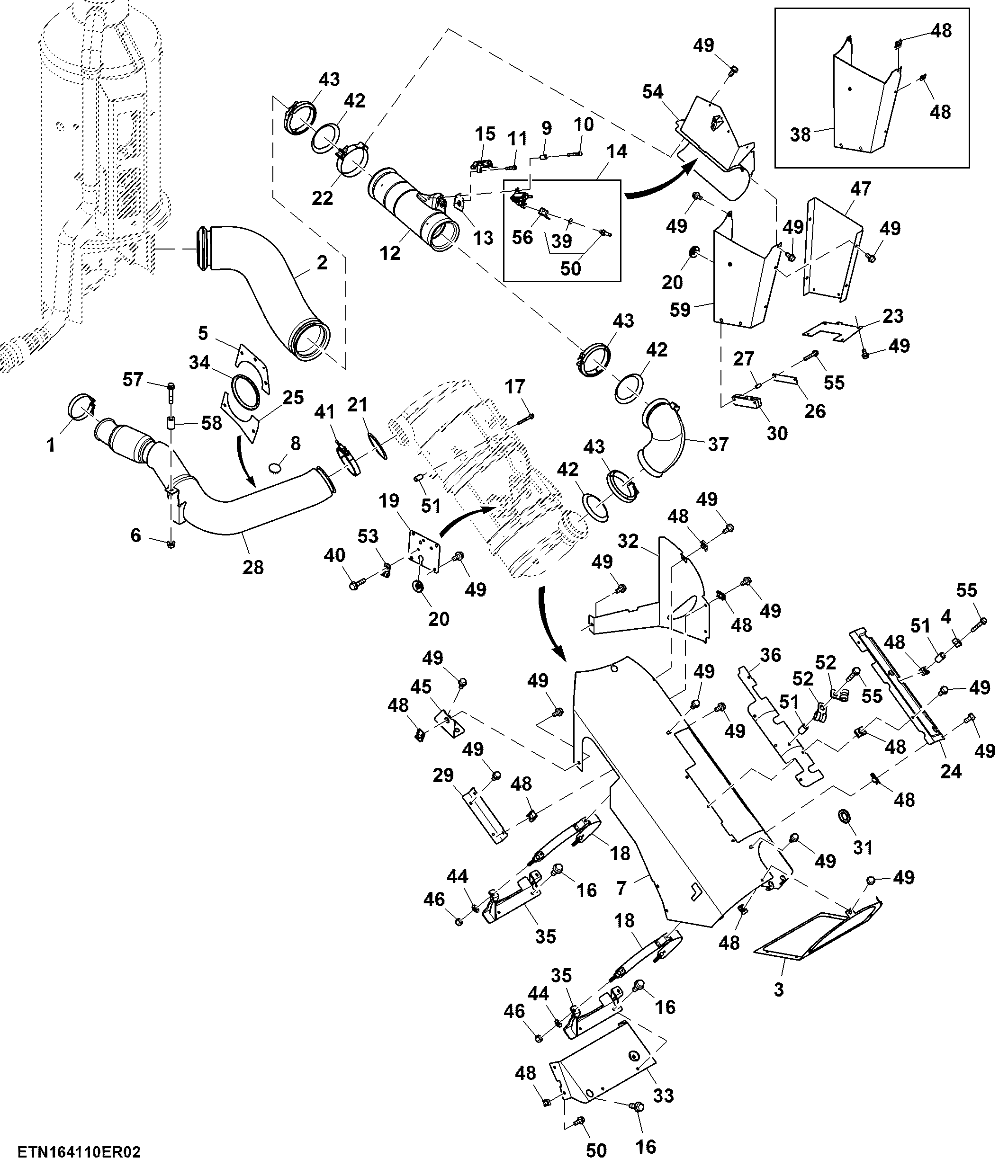 Exhaust Pipe, 15.0 L, FT4 Engine (For EU28+) (2/2)