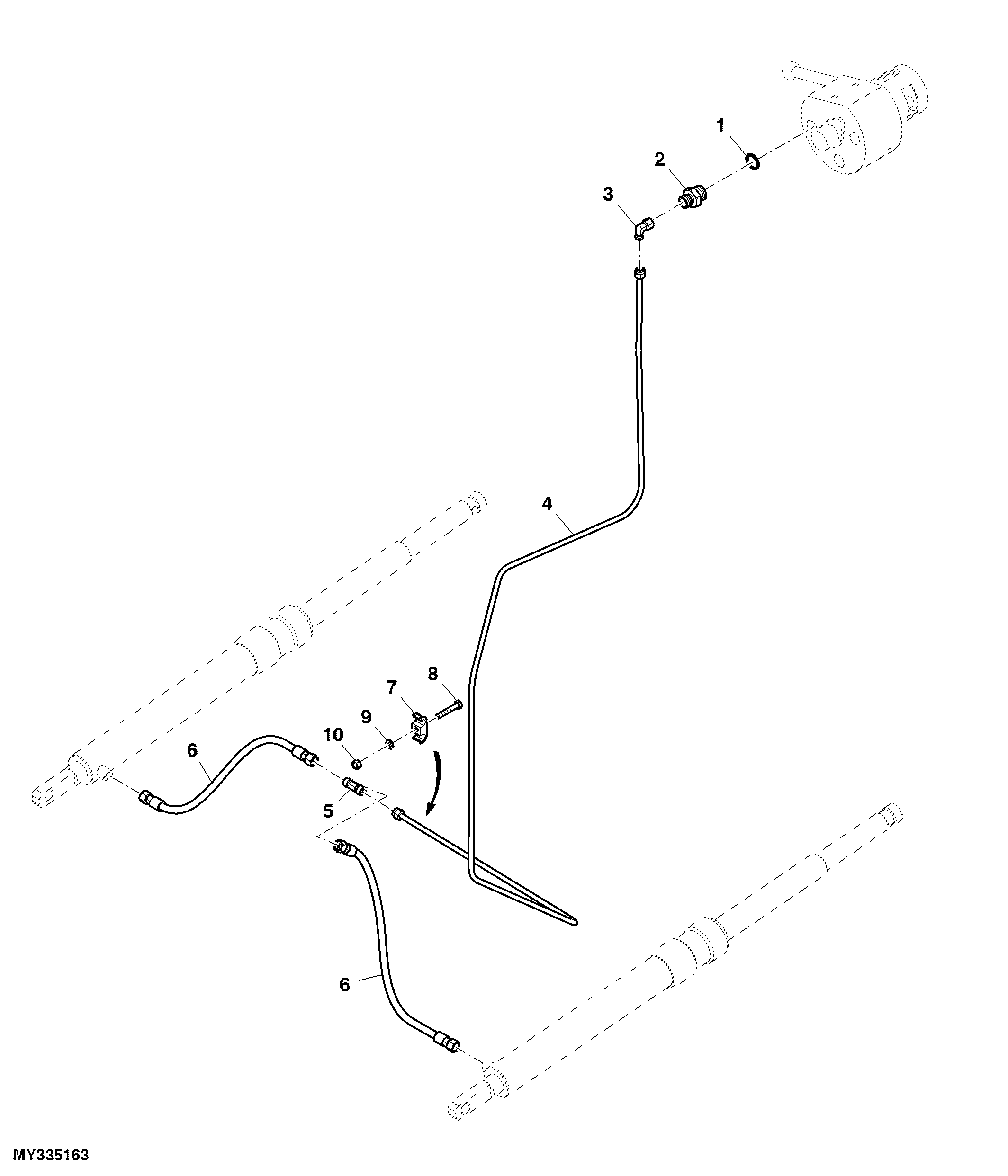 Hydraulic Line, Cutting Platform Lift ( - 020205)