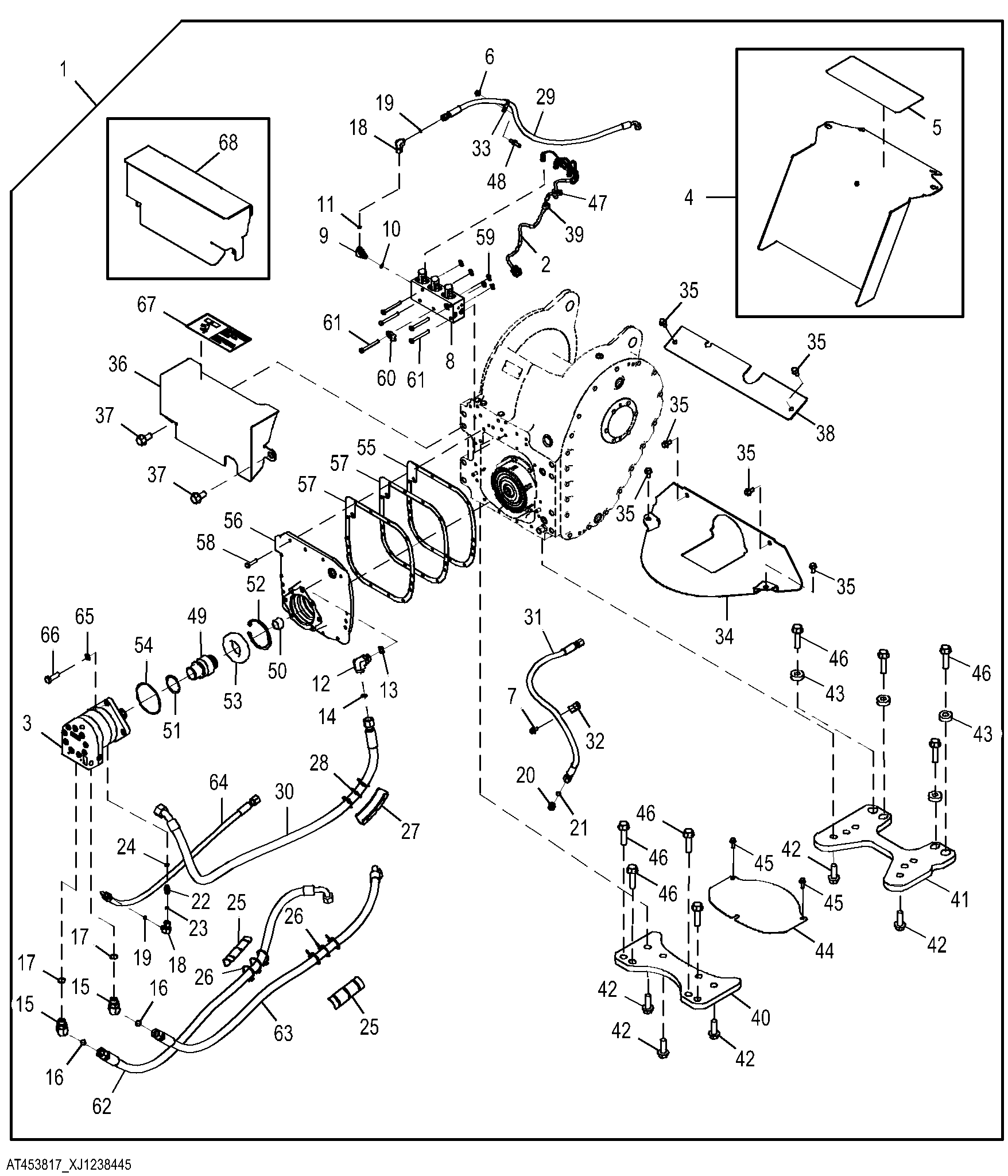 Mechanical to Hydraulic Winch Conversion Kit, 4000 Winch - Single Function (677801 - )