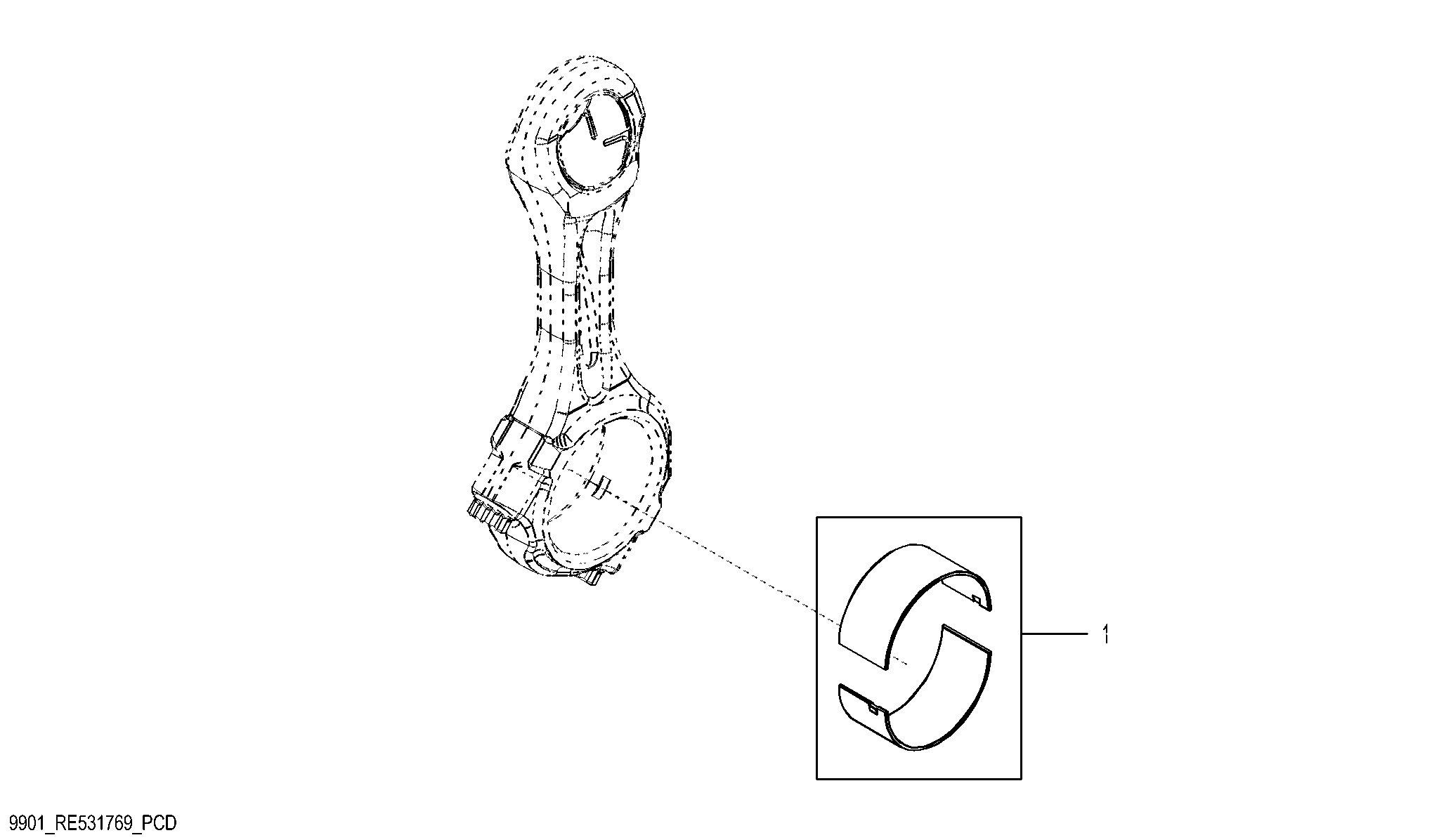 9901 Connecting Rod Bearings, Undersized