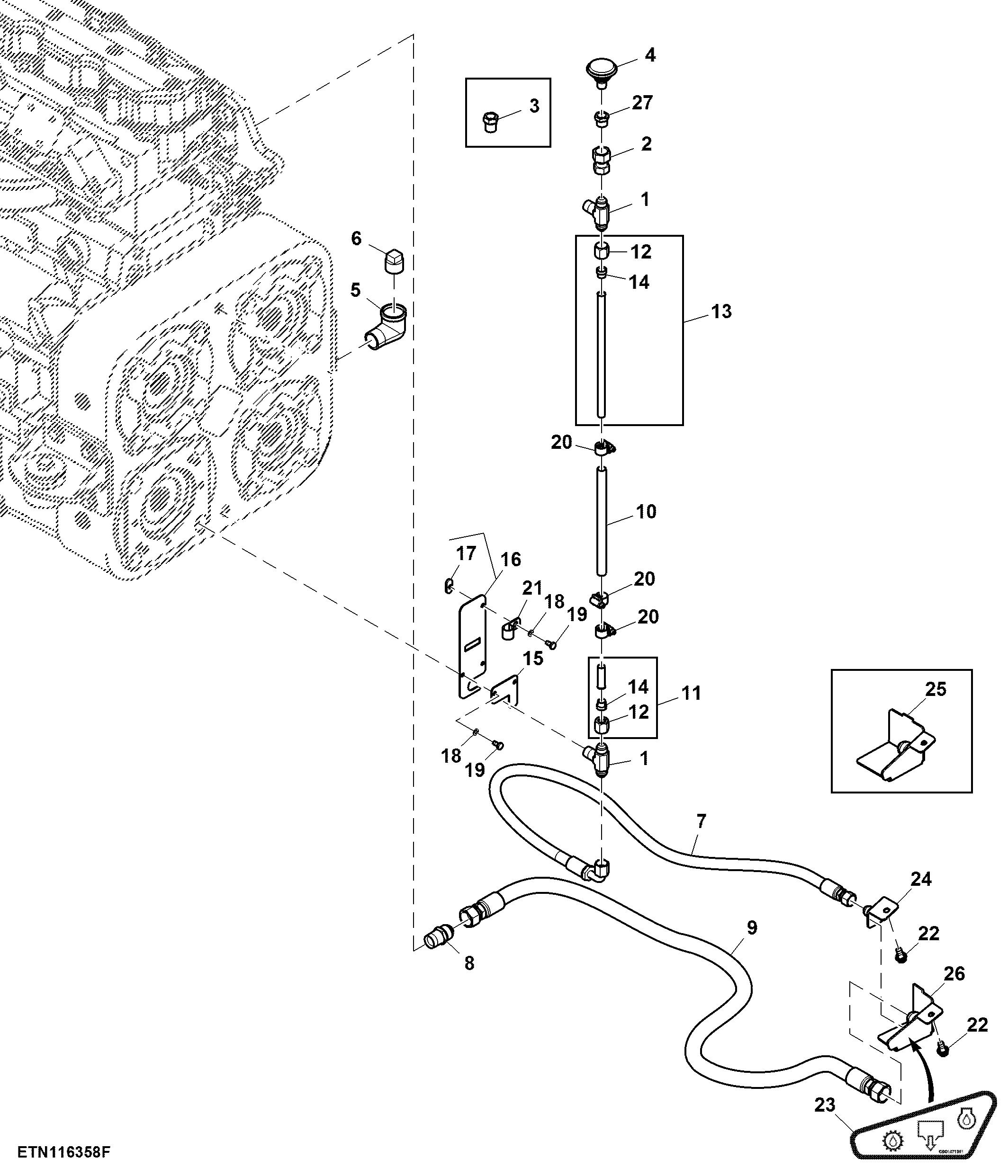 Engine and Pump Drive Drain Hoses ( - 200054)