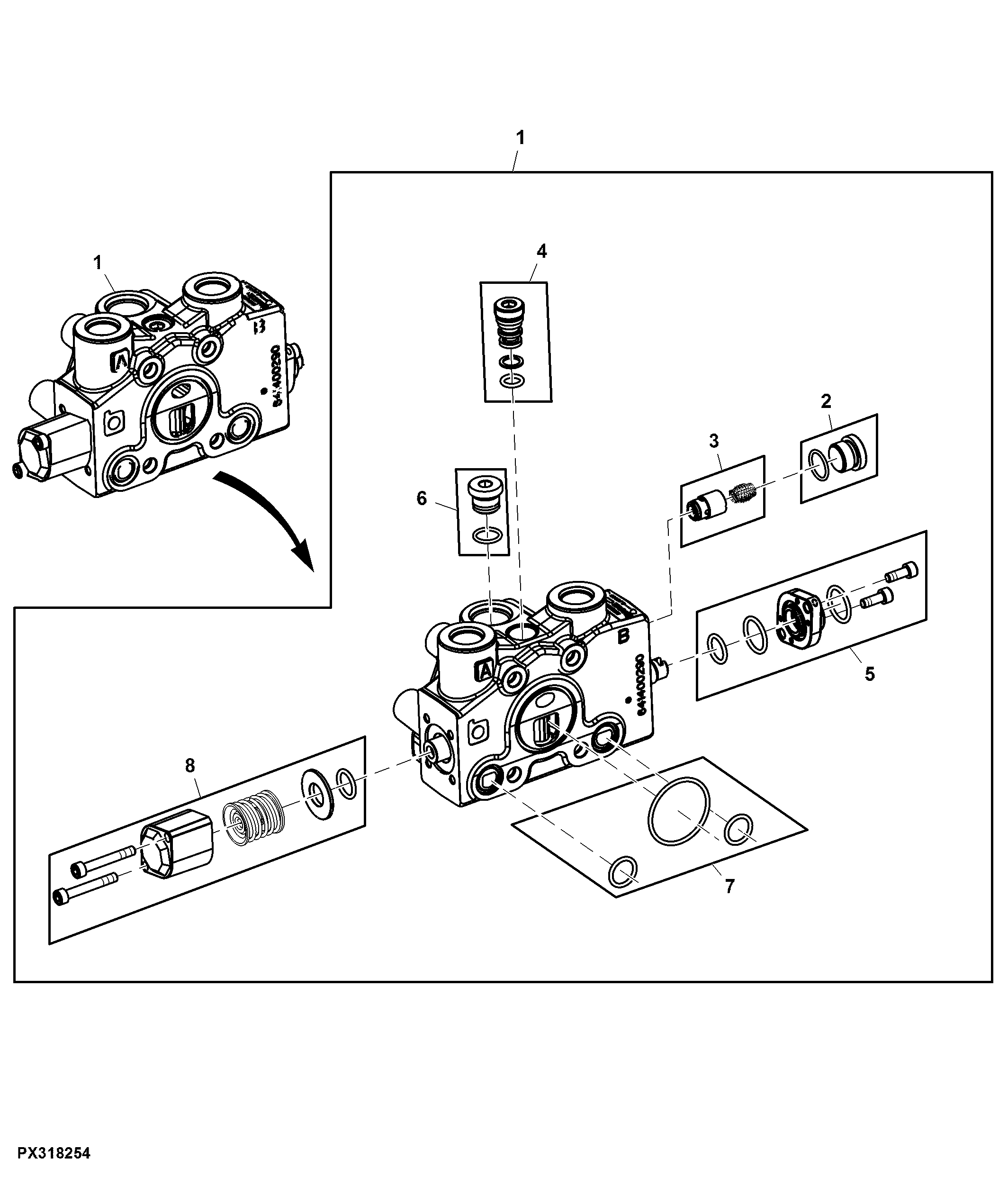 Dual Mid SCV, W/ Joystick Control and Second Rear SCV, OOS (2/3)