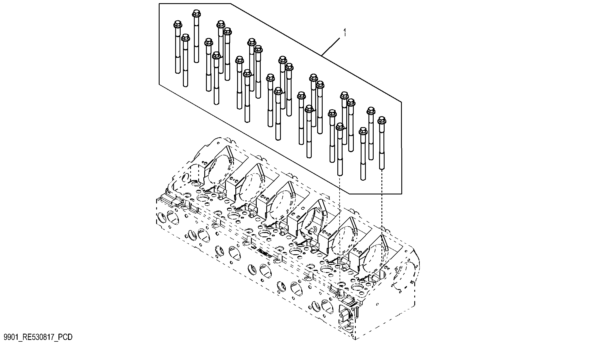 9901 Cylinder Head Bolt Kit ( - 000640)