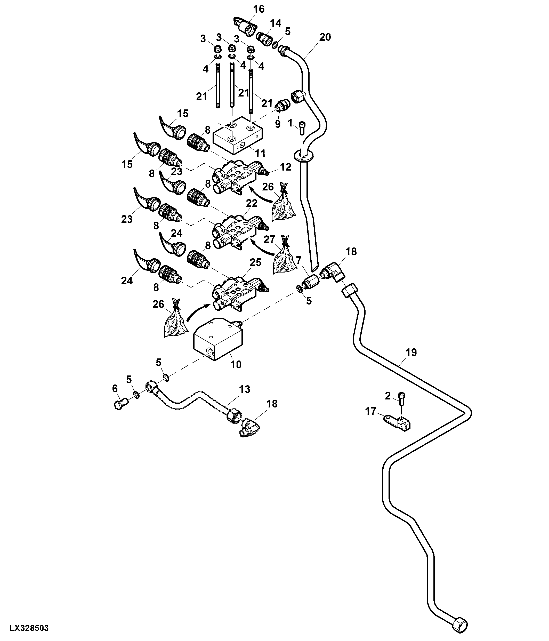 DOUBLE ACTING SCV WITH DETENT AND FLOAT (POSITION III)