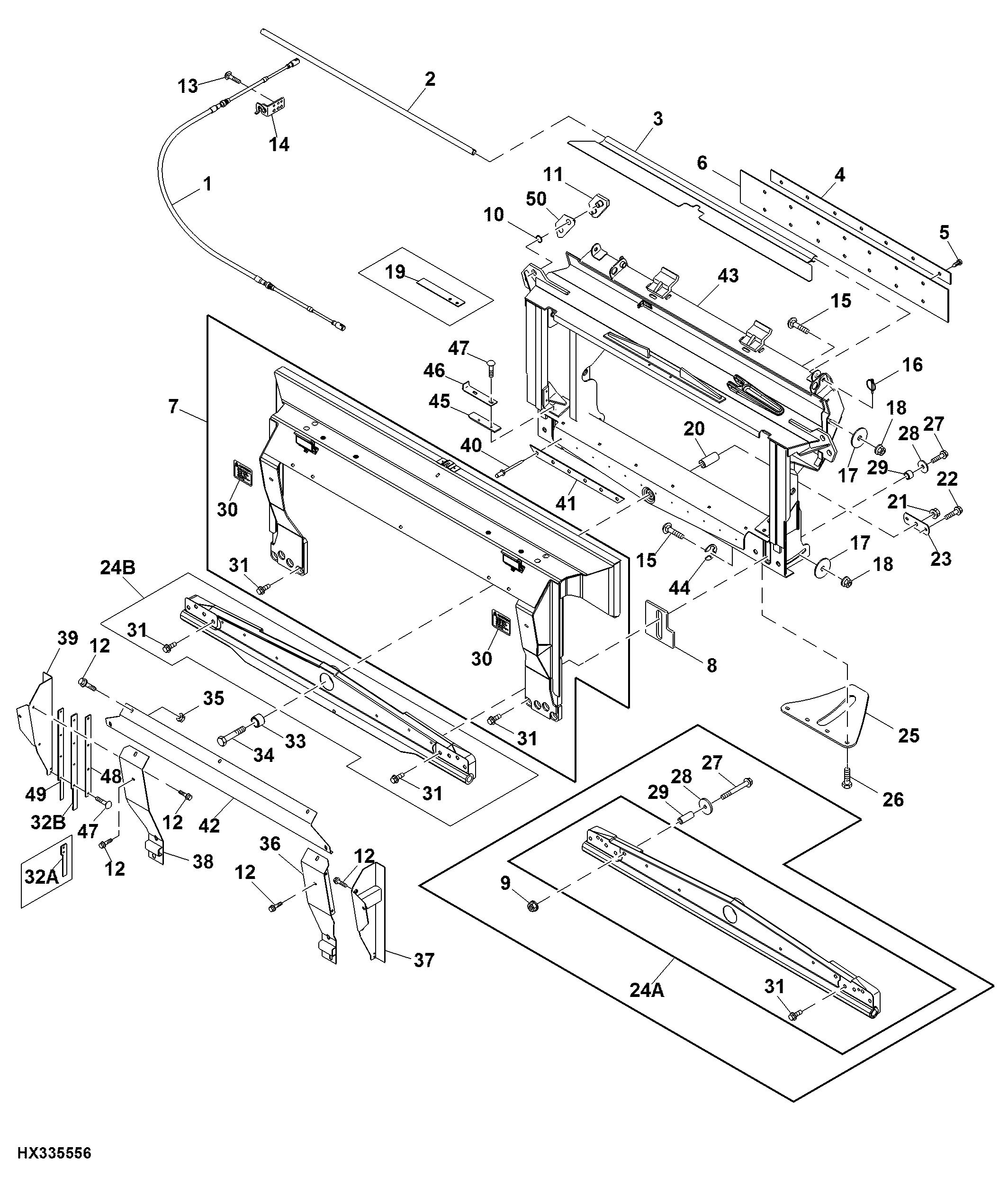 Feeder House Fore / Aft Pivot Frame (Contour Master)