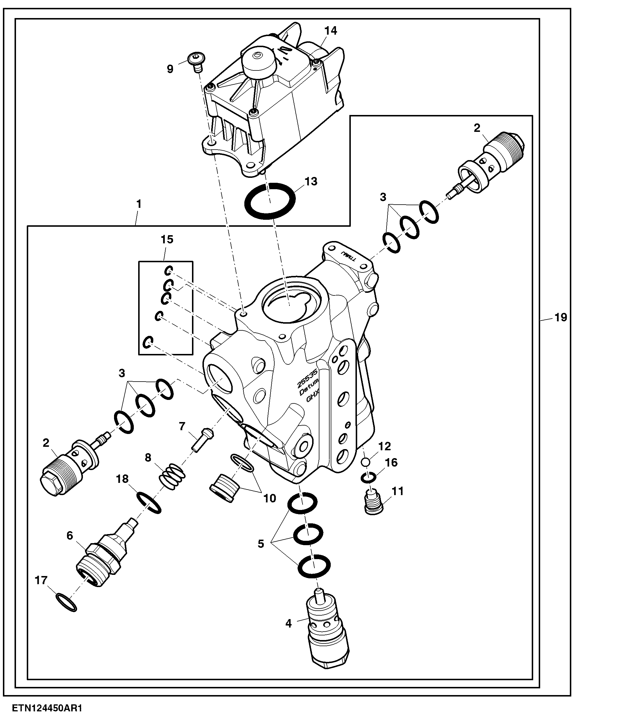 Rockshaft Control Valve, W/ PC- Hydraulics, W/ Steppermotor