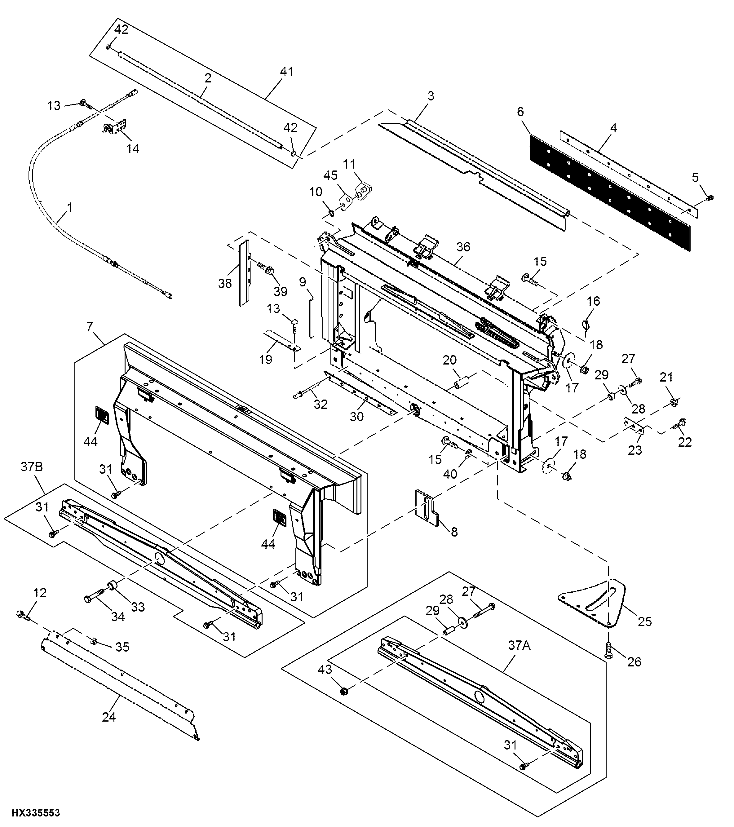 FEEDER HOUSE FORE/AFT PIVOT FRAME (CONTOUR MASTER)