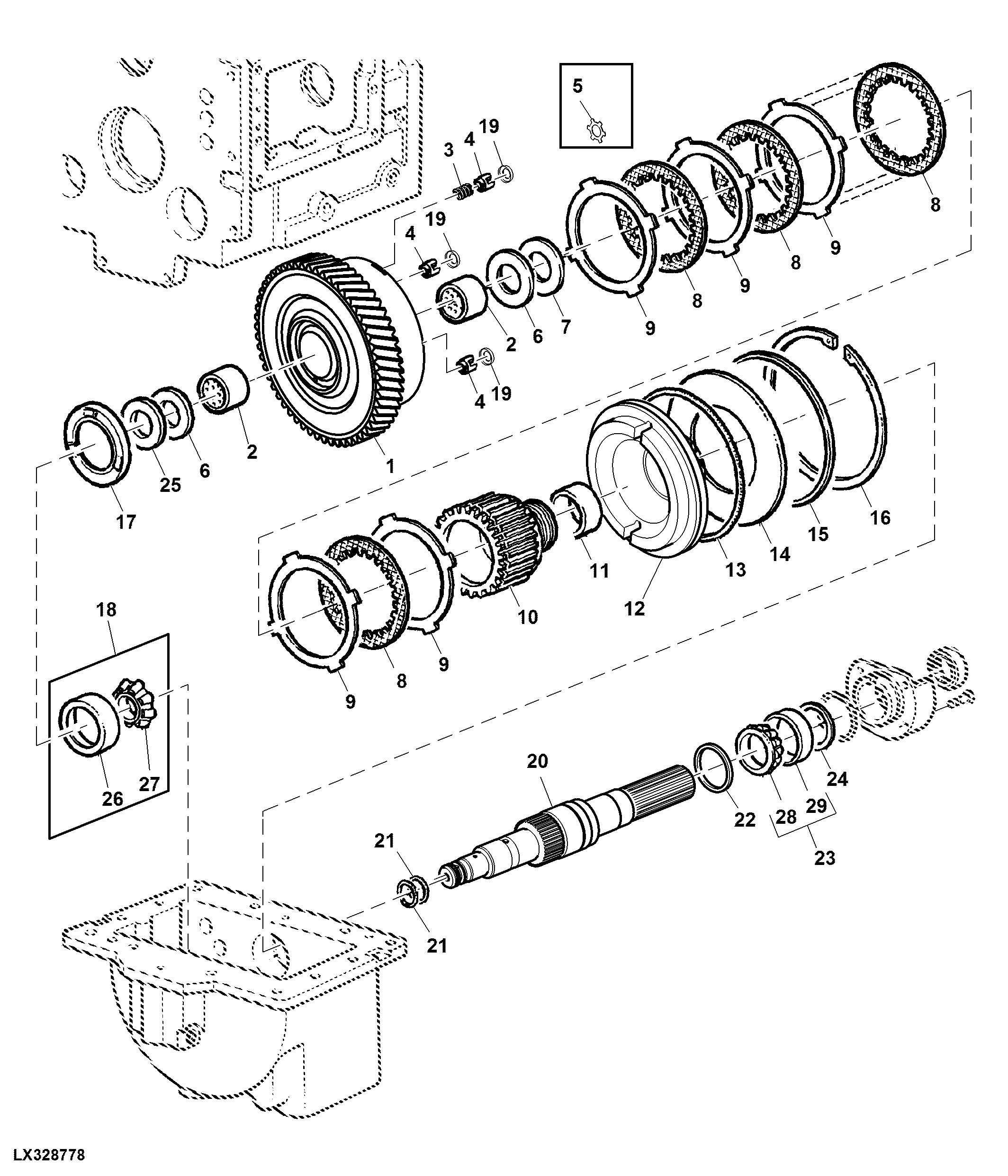 MFWD Multi - Disk Clutch (40 Km/H) (25 Mph)
