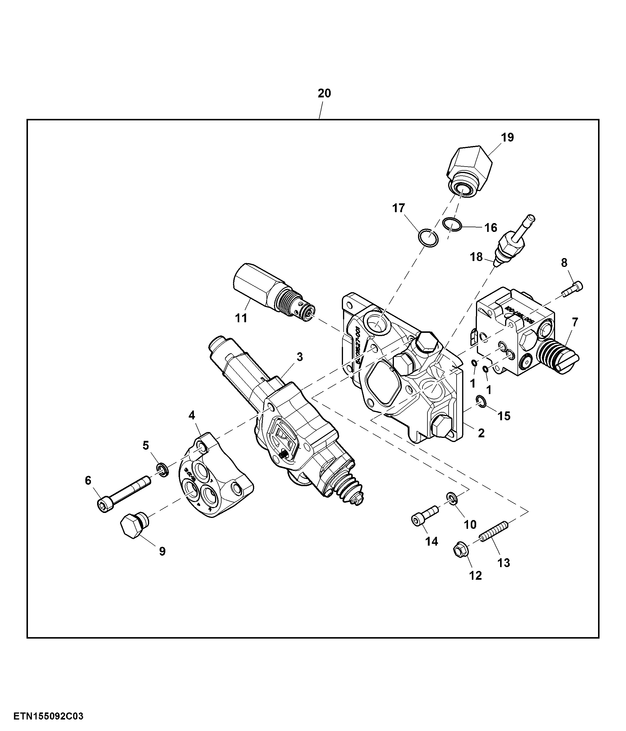 Rockshaft Control Valve, W/ SyncShuttle™, OOS ( - 020135)