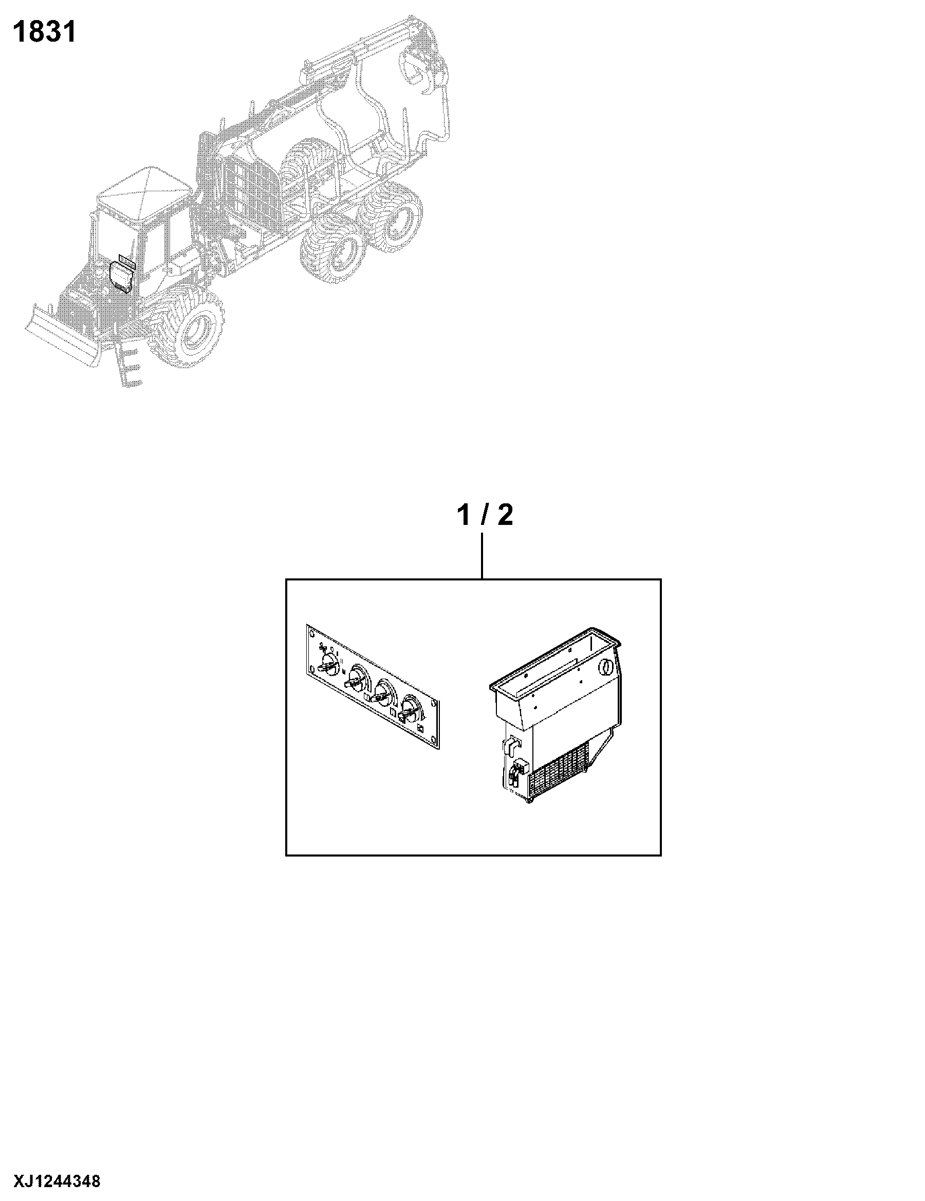1831 Heater, Hoses and Controls 1010D T3