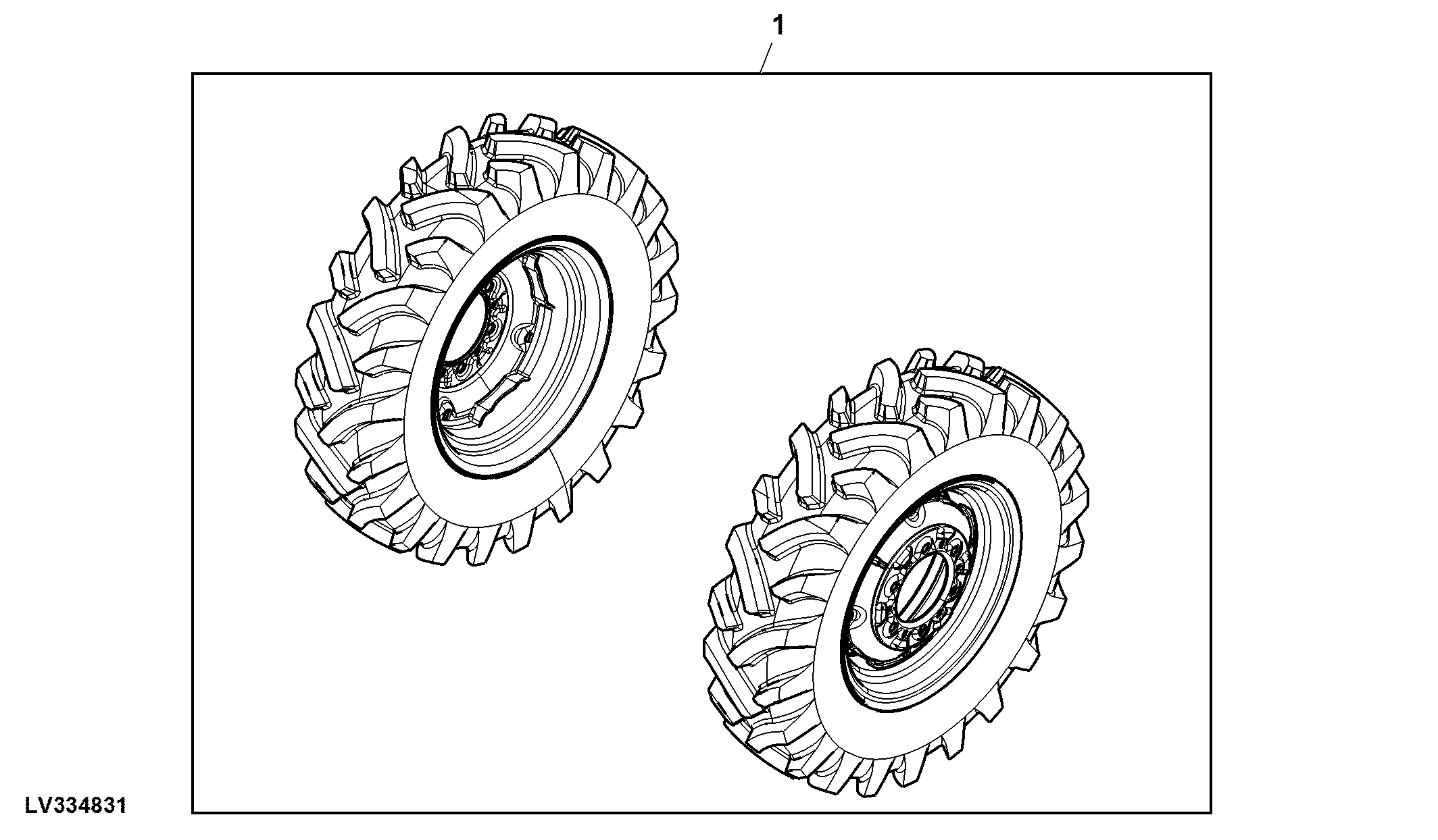 Attachment, Front Wheels, W14 X D28