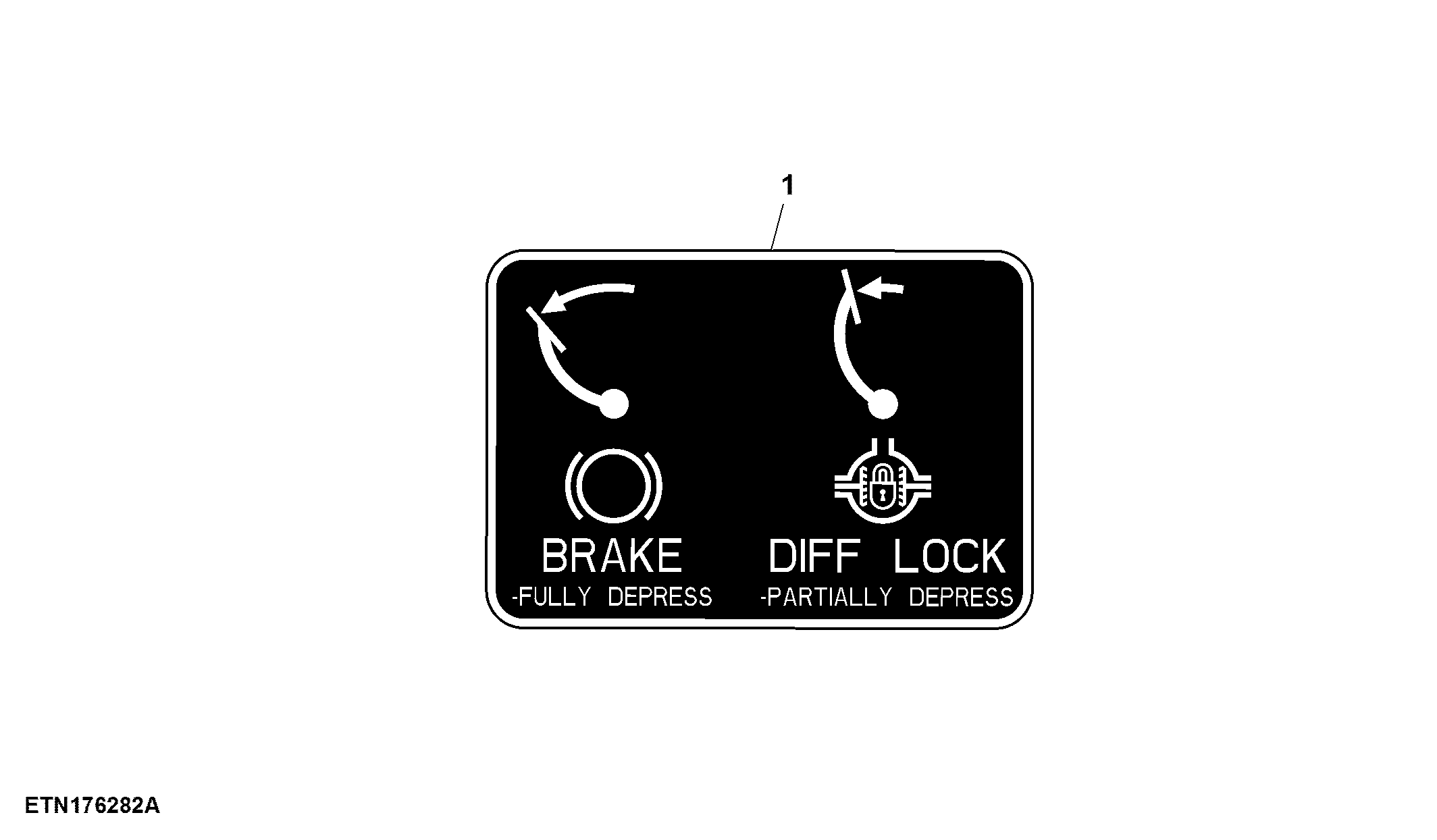 Brake and Differential Lock Decal