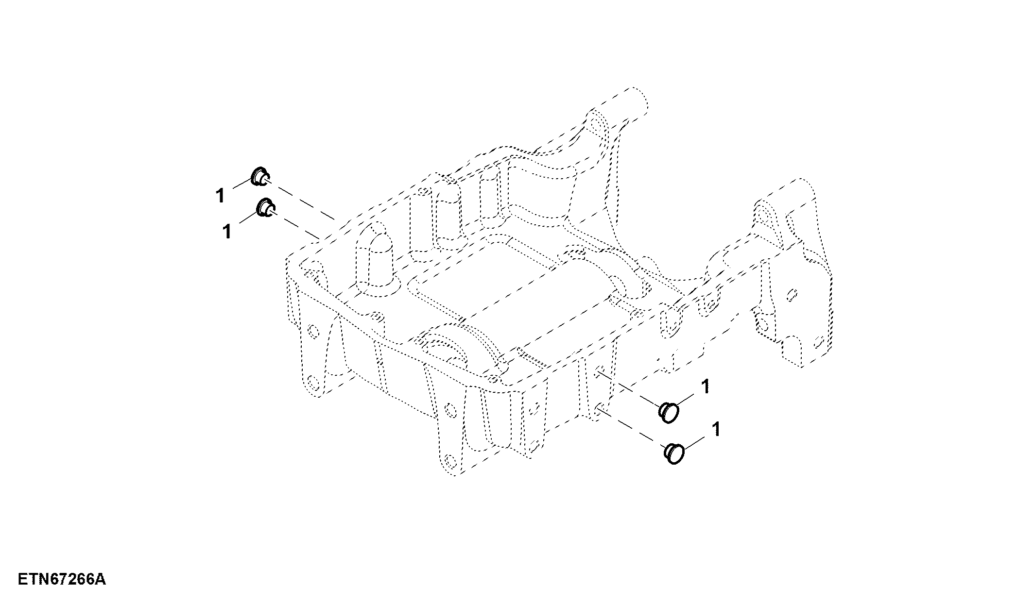 Plastic Plugs, Front Axle Support, W/O Bumper