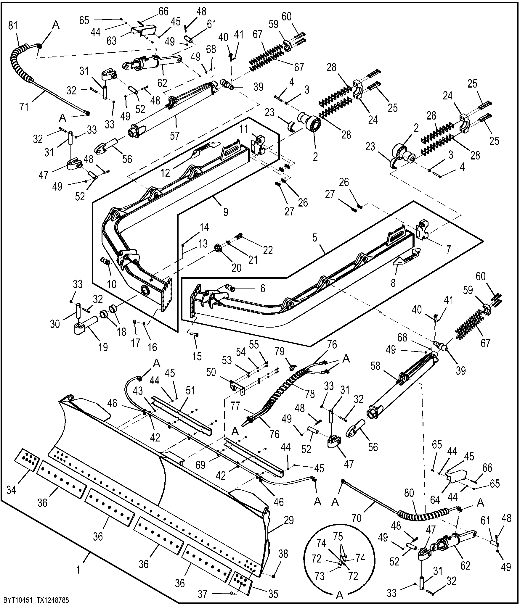 Mechanical Angle Dozer Blade Kit, Low Ground Pressure (LGP)