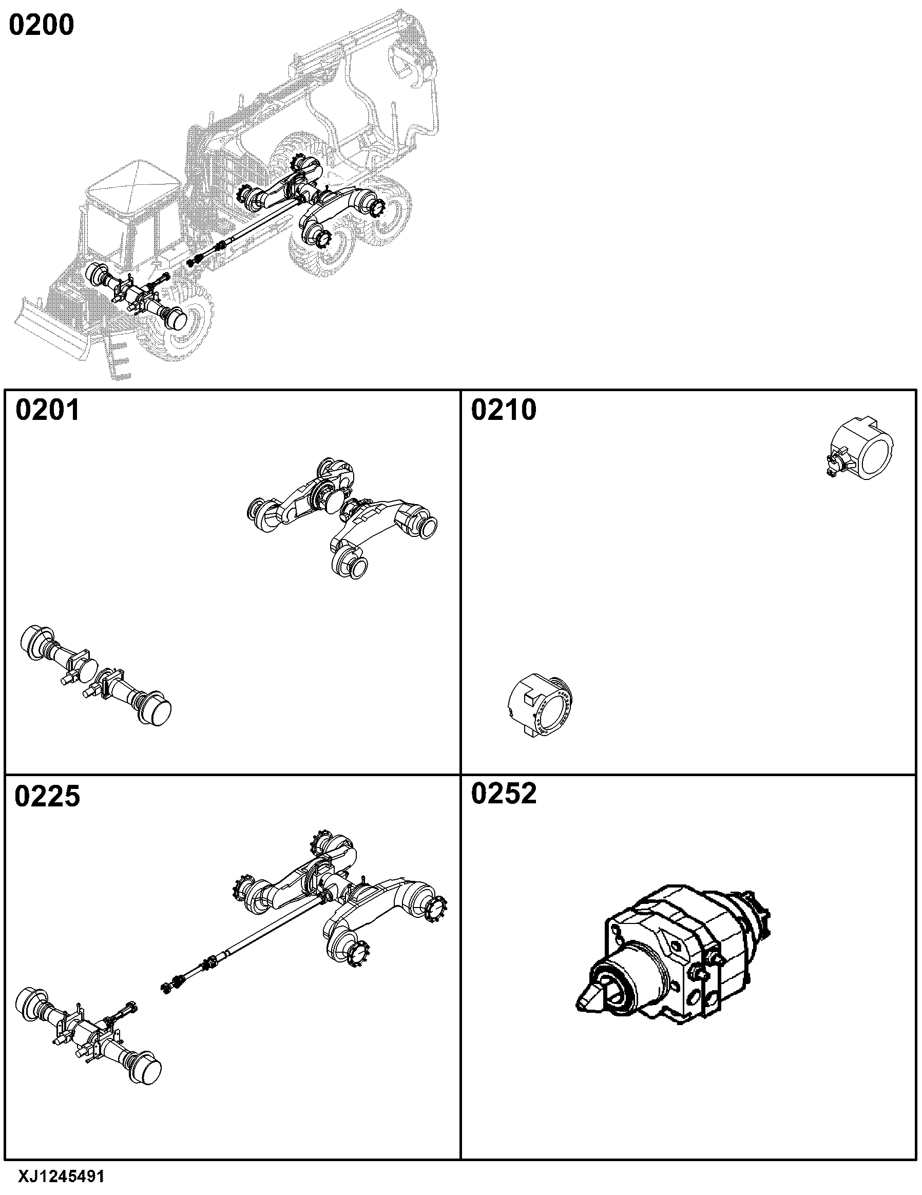 2 Axles, Differentials and Suspension Systems 1010D T3