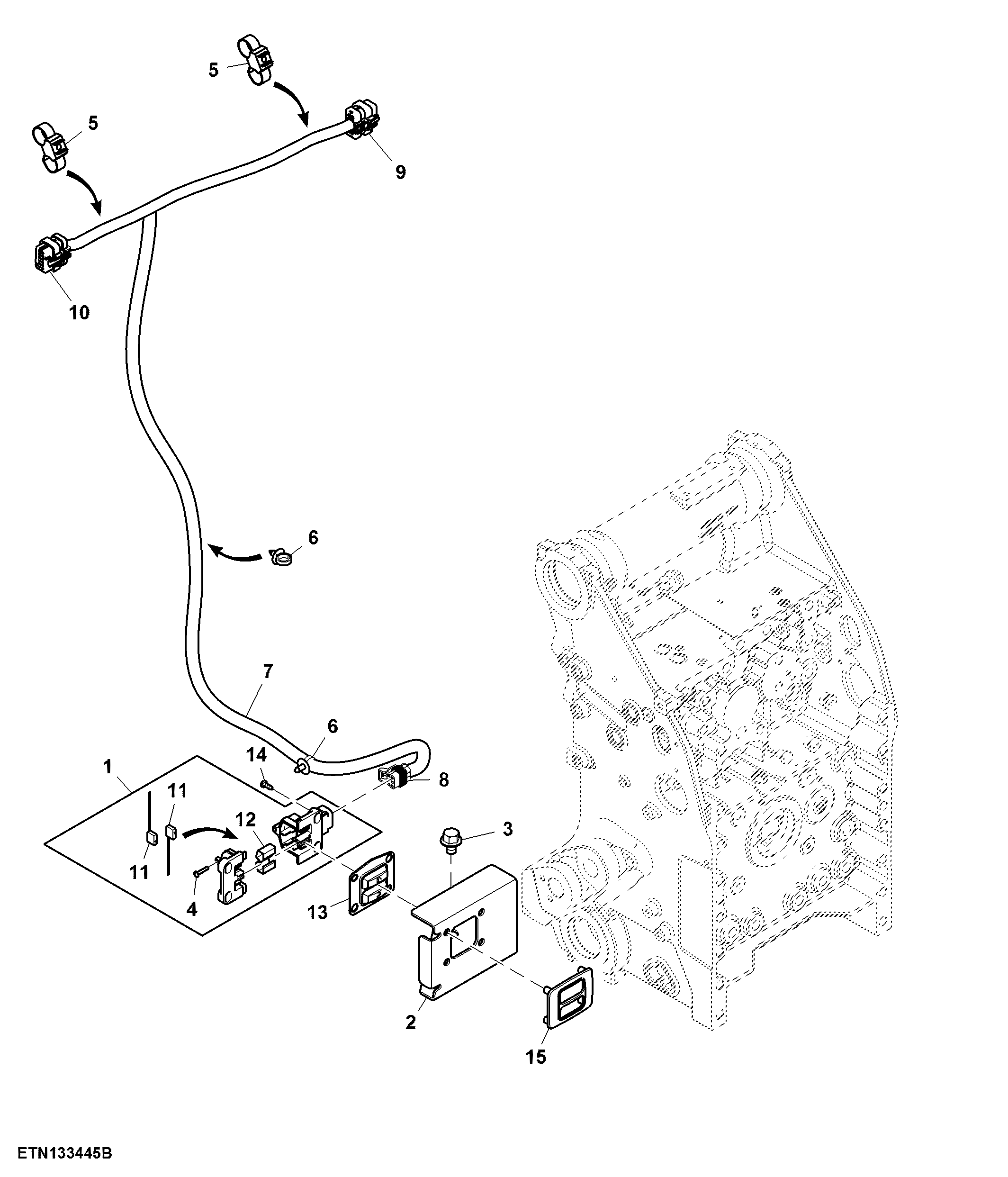 Wiring Harness, External Rear Hitch, W/O Fender