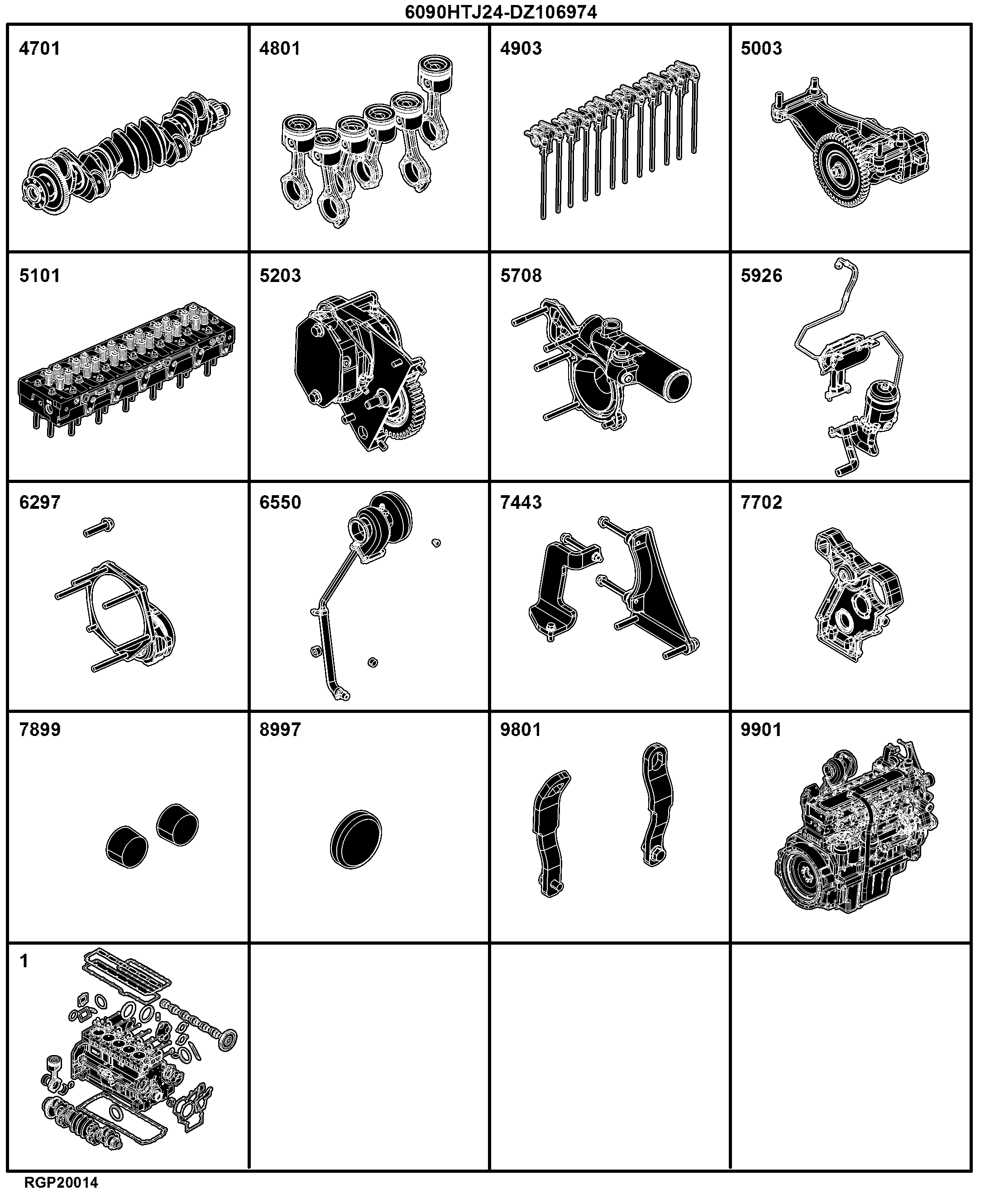 04D Diesel Engine 6090HTJ24-DZ106974