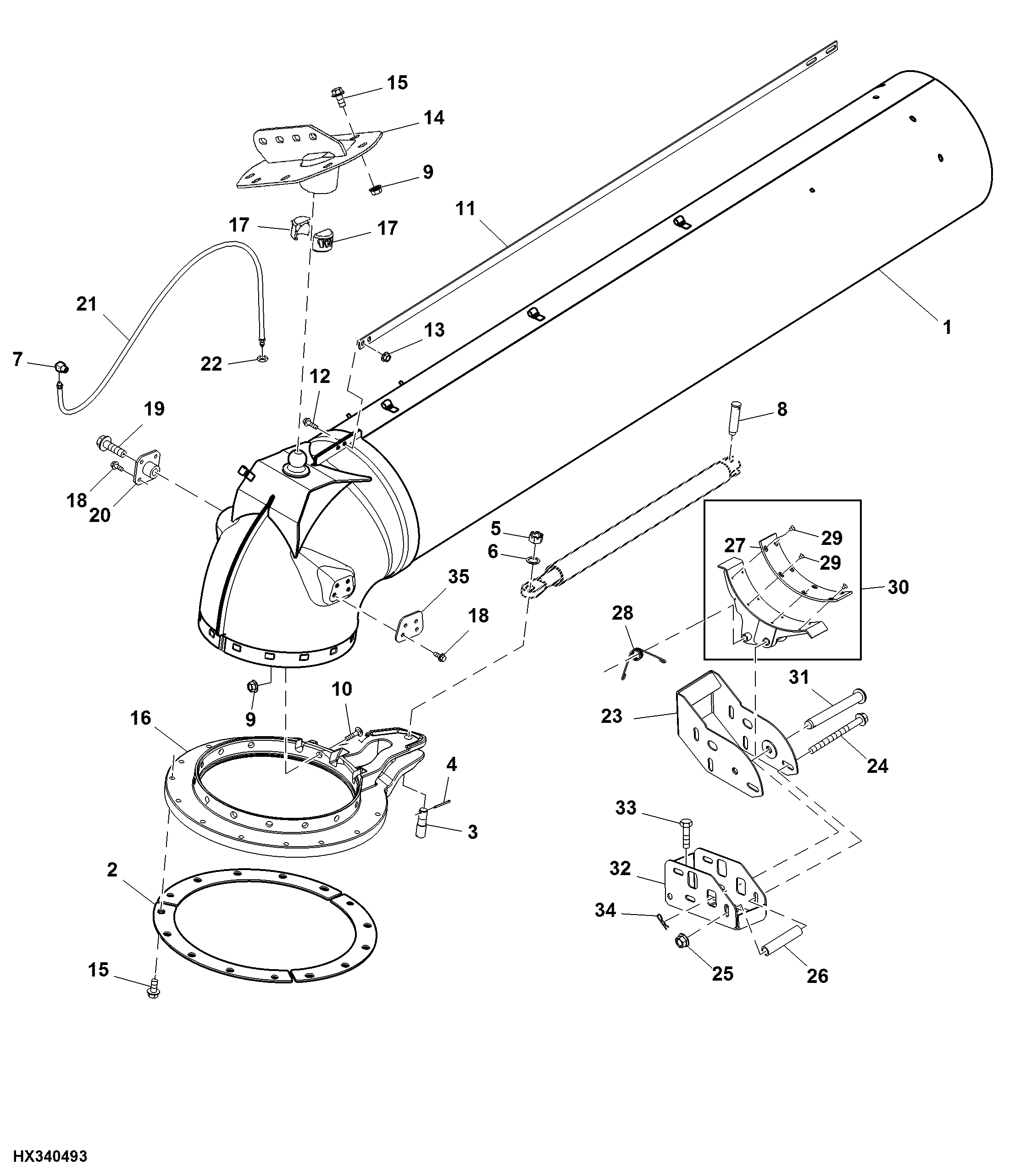 Horizontal Unloading Auger Swivel (735101 - )