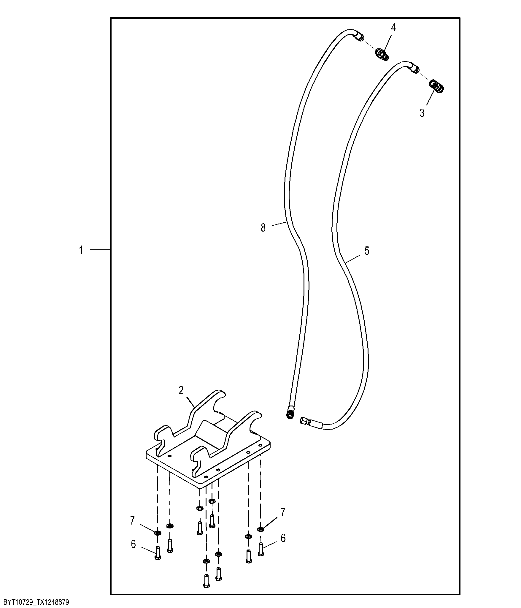 Plate Compactor Mounting Adapter Kit, PC7 (For 50G, 60G)
