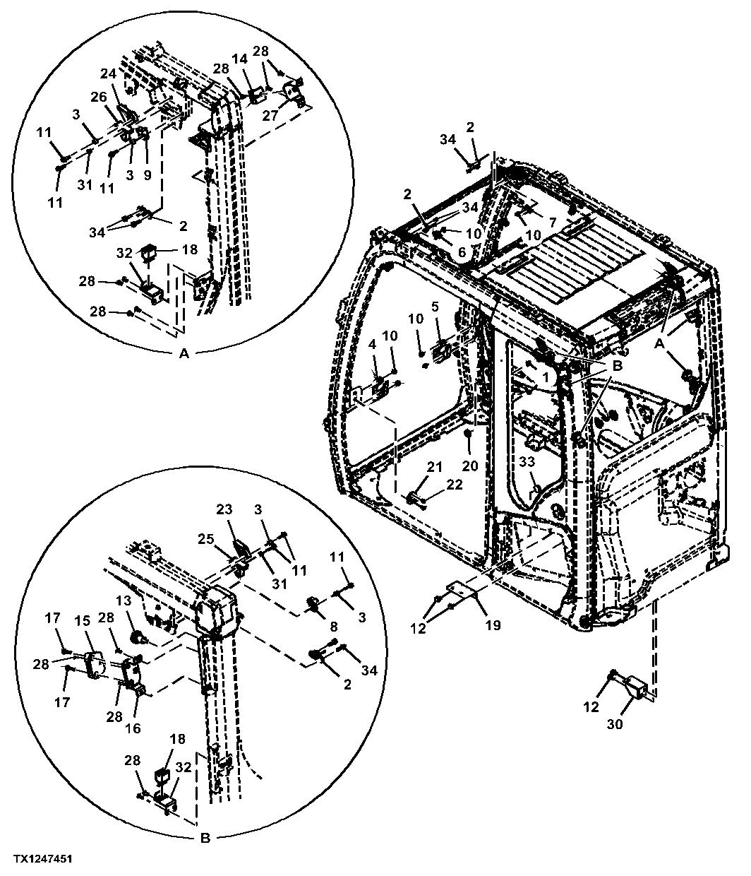 Cab Components, Brackets, Bushings, and Stoppers
