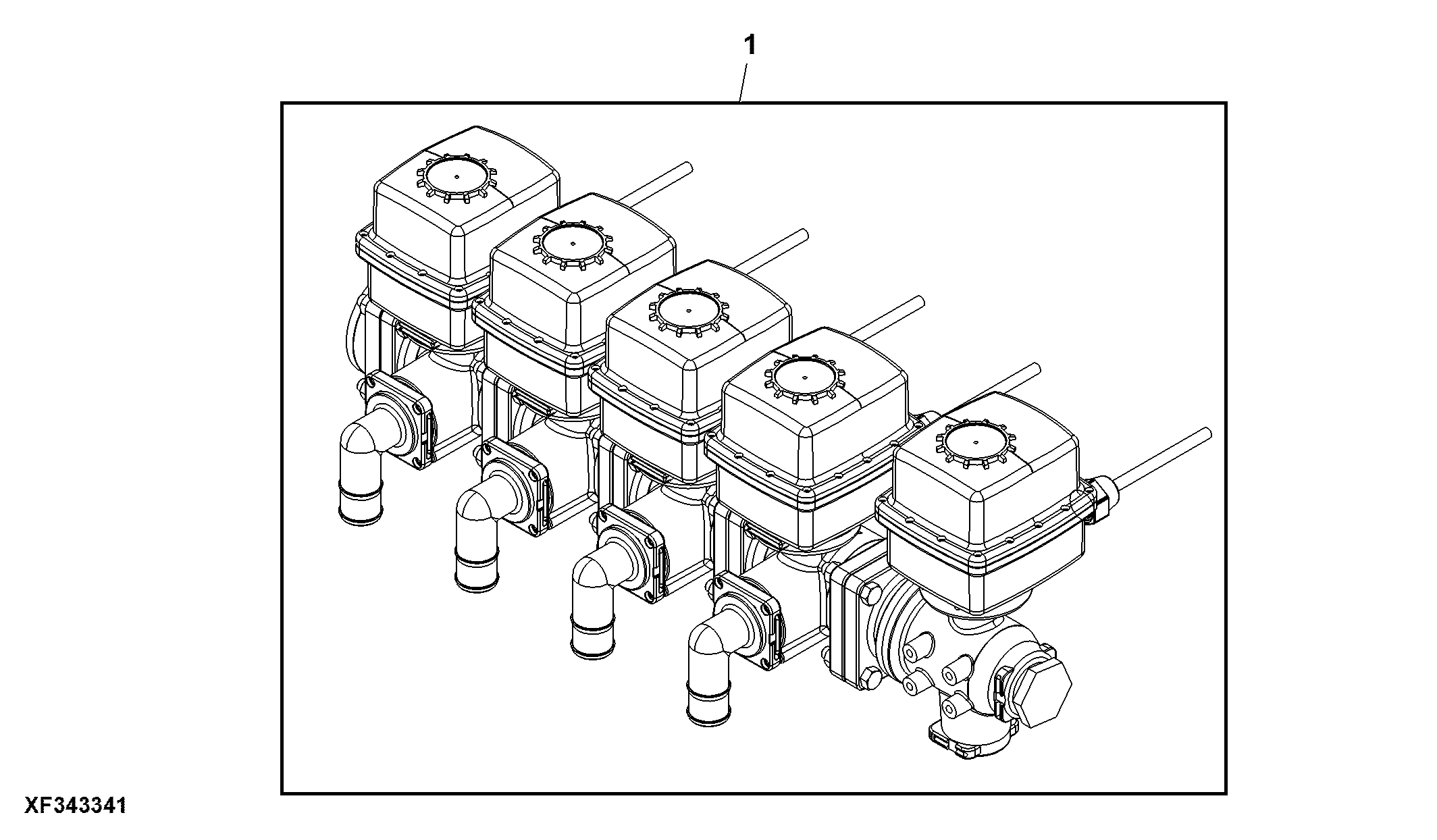 Four Section Machine, Section Valves, 1050 and 1350 GAL