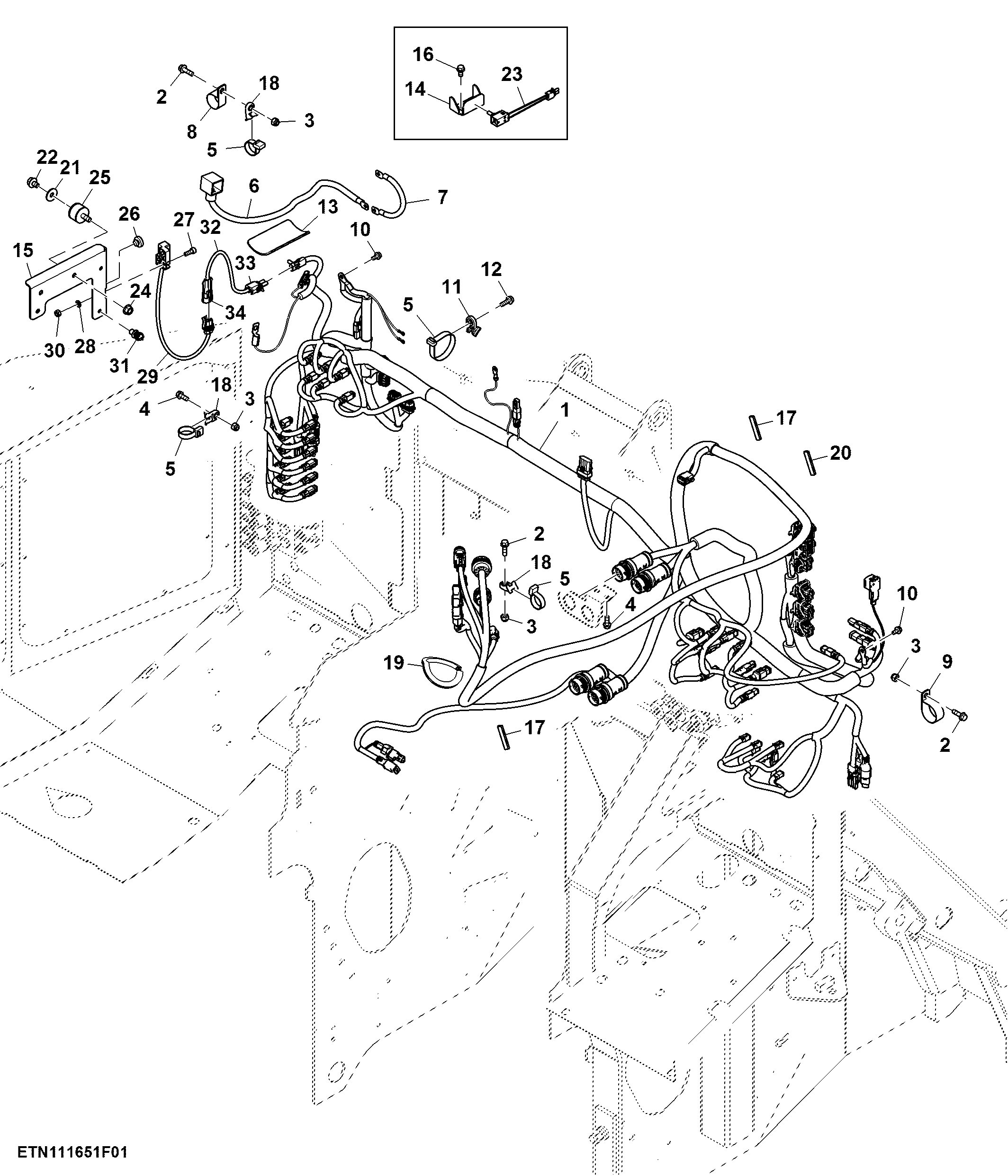 Front Frame Harness and Mountings ( - 190002)