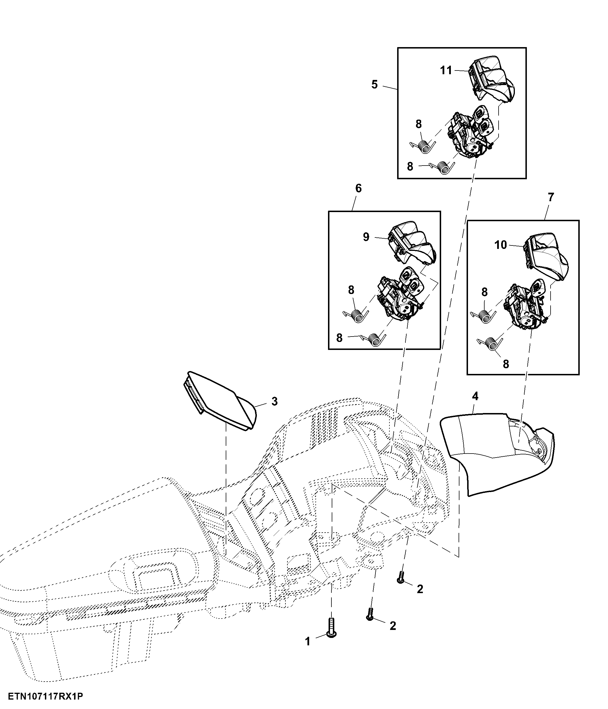 Control, 4 Rear SCV, W/ Rear Hitch, W/O Joystick and Front Hitch